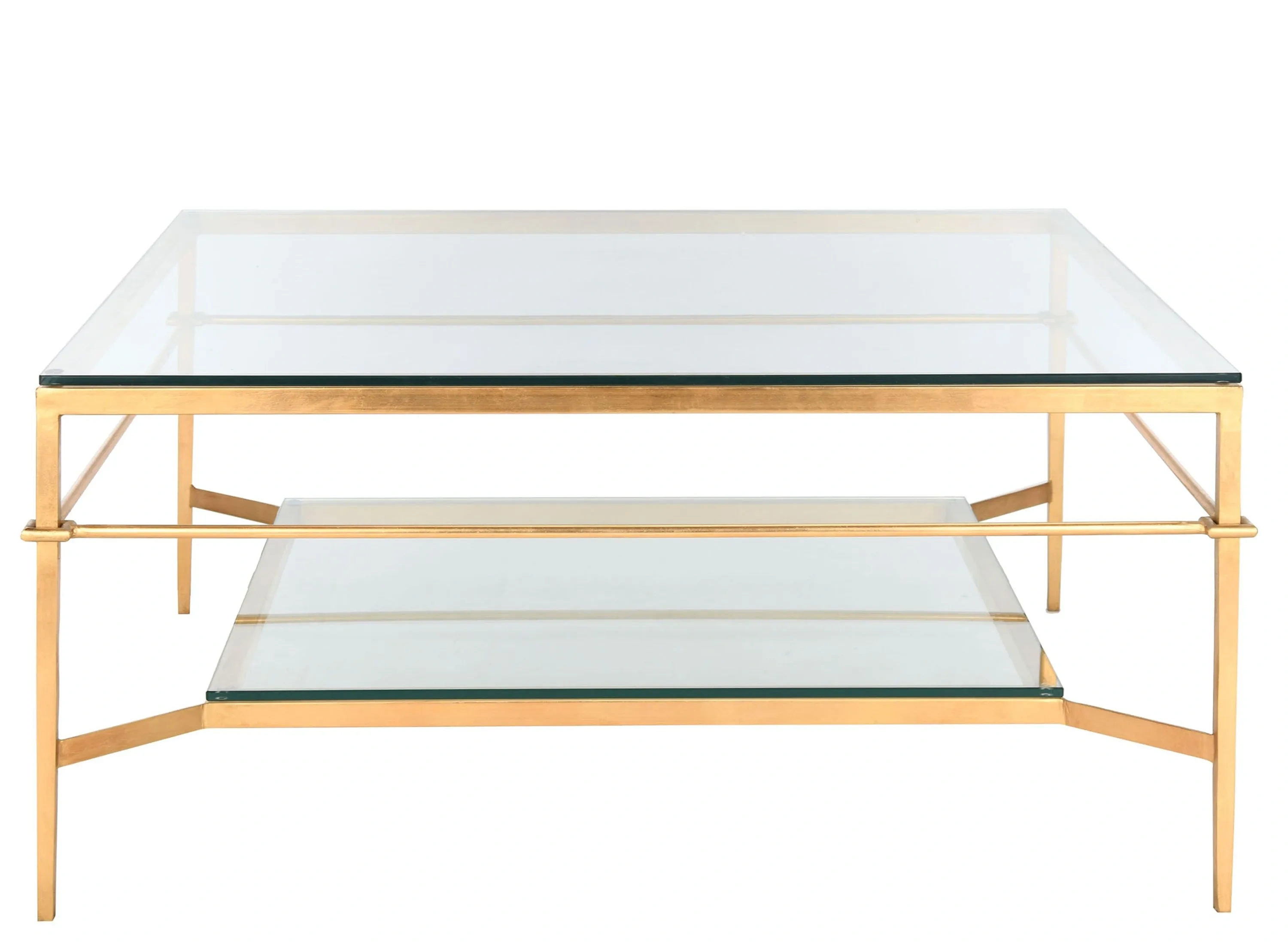 Devin Gold Leaf Glass Cocktail Table | Raymour & Flanigan