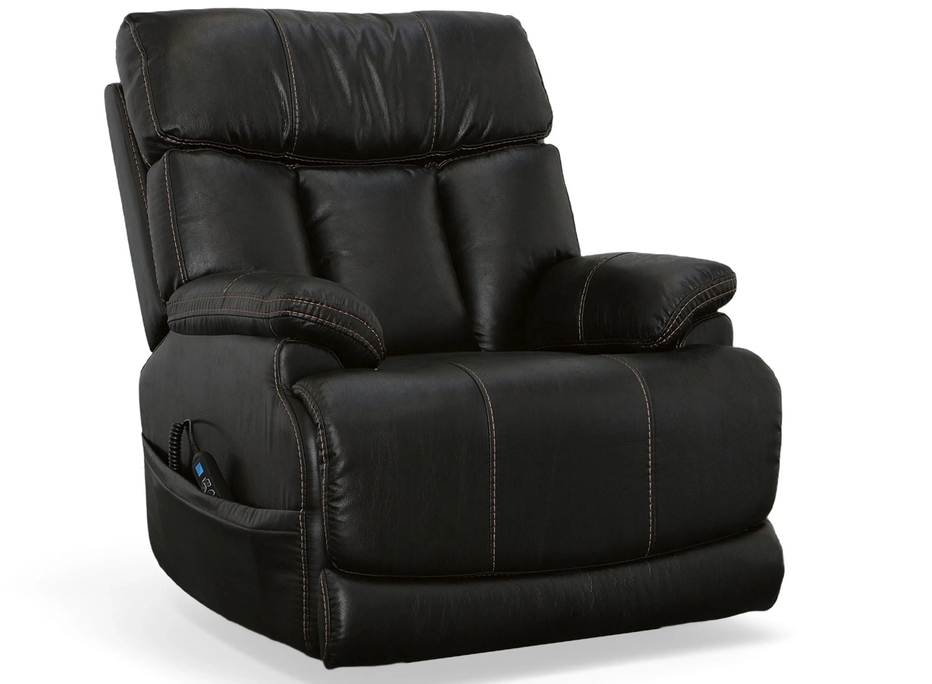 Clive Leather Power Recliner with Power Headrest and Lumbar