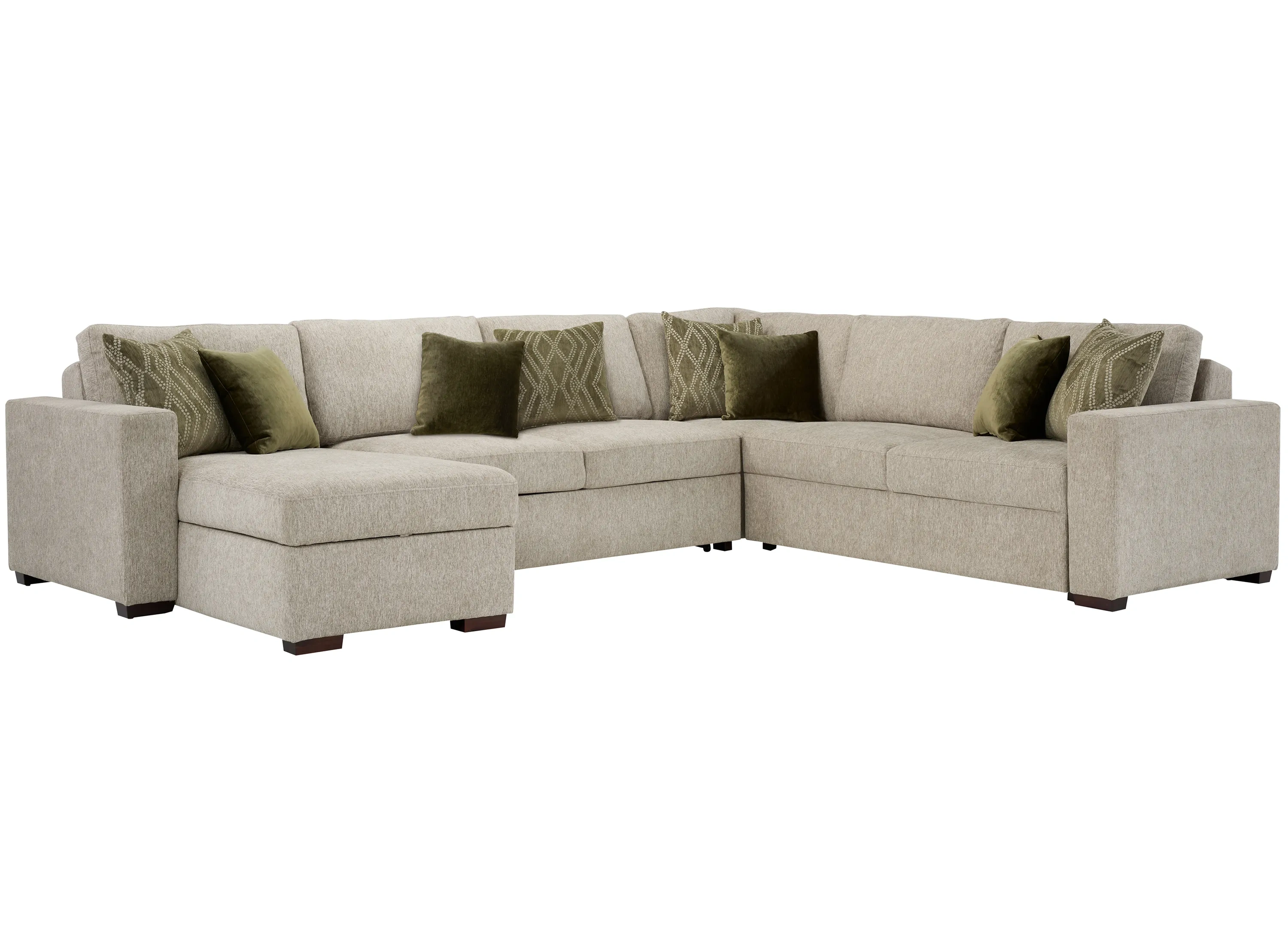 Juniper 5-pc. Reversible Pop-Up Sleeper Chaise Sectional | Raymour