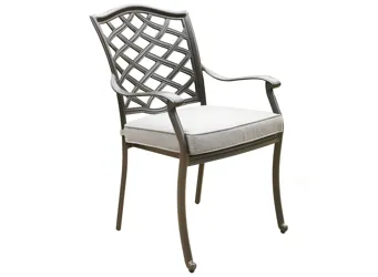Halston Outdoor Dining Arm Chair Set of 2 Natural / Navy Product_Grid_Image