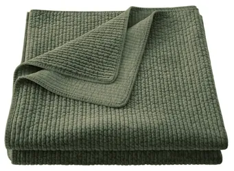 Stonewashed Cotton Velvet Quilt Fern Green Product_Grid_Image