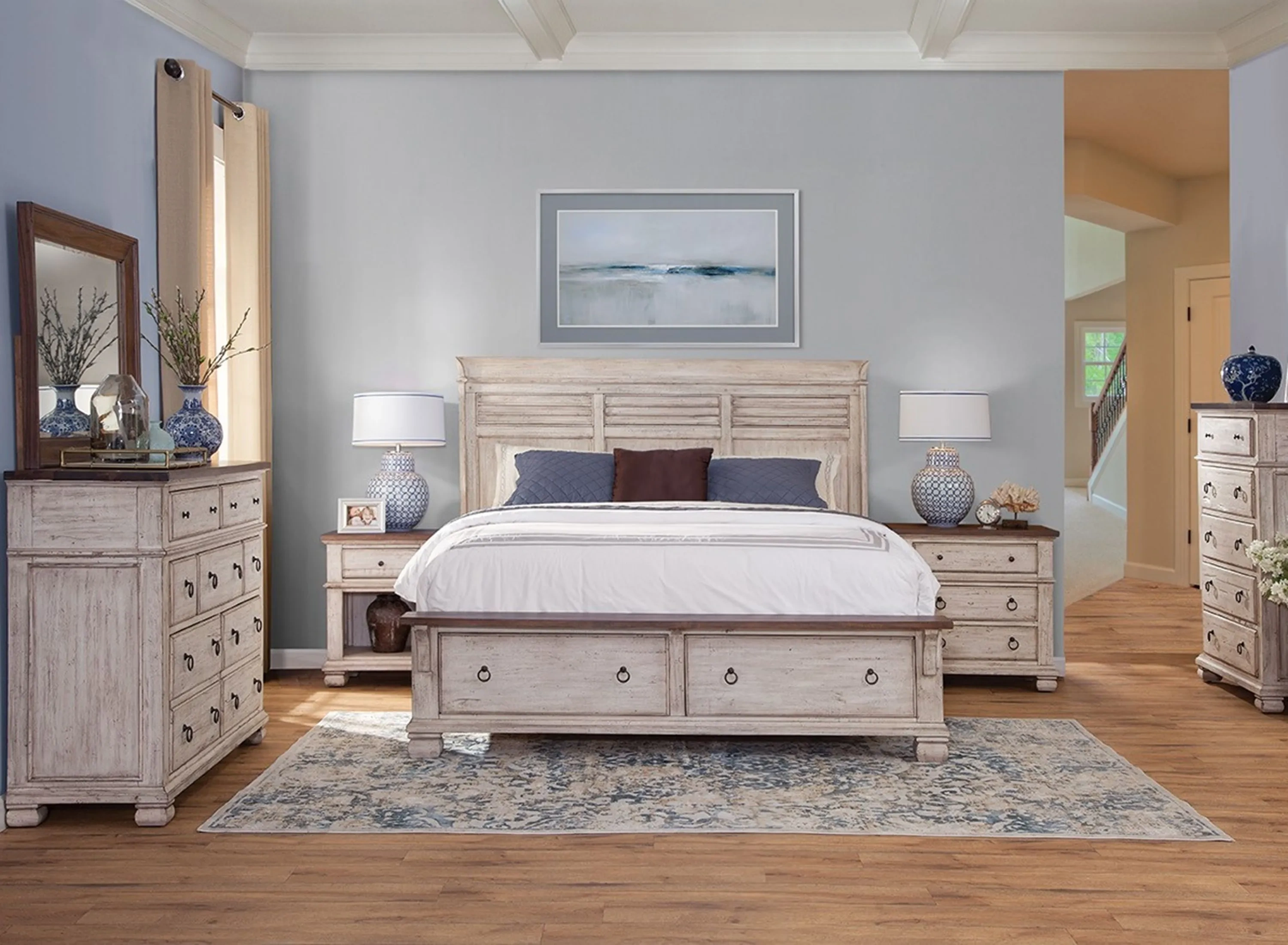 Belmont 4-pc. Queen Storage Bedroom Set | Raymour & Flanigan