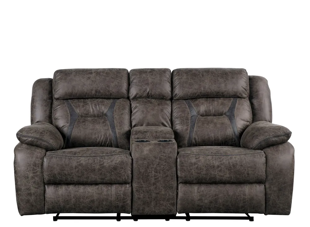 Lecter Reclining Console Loveseat | Raymour & Flanigan