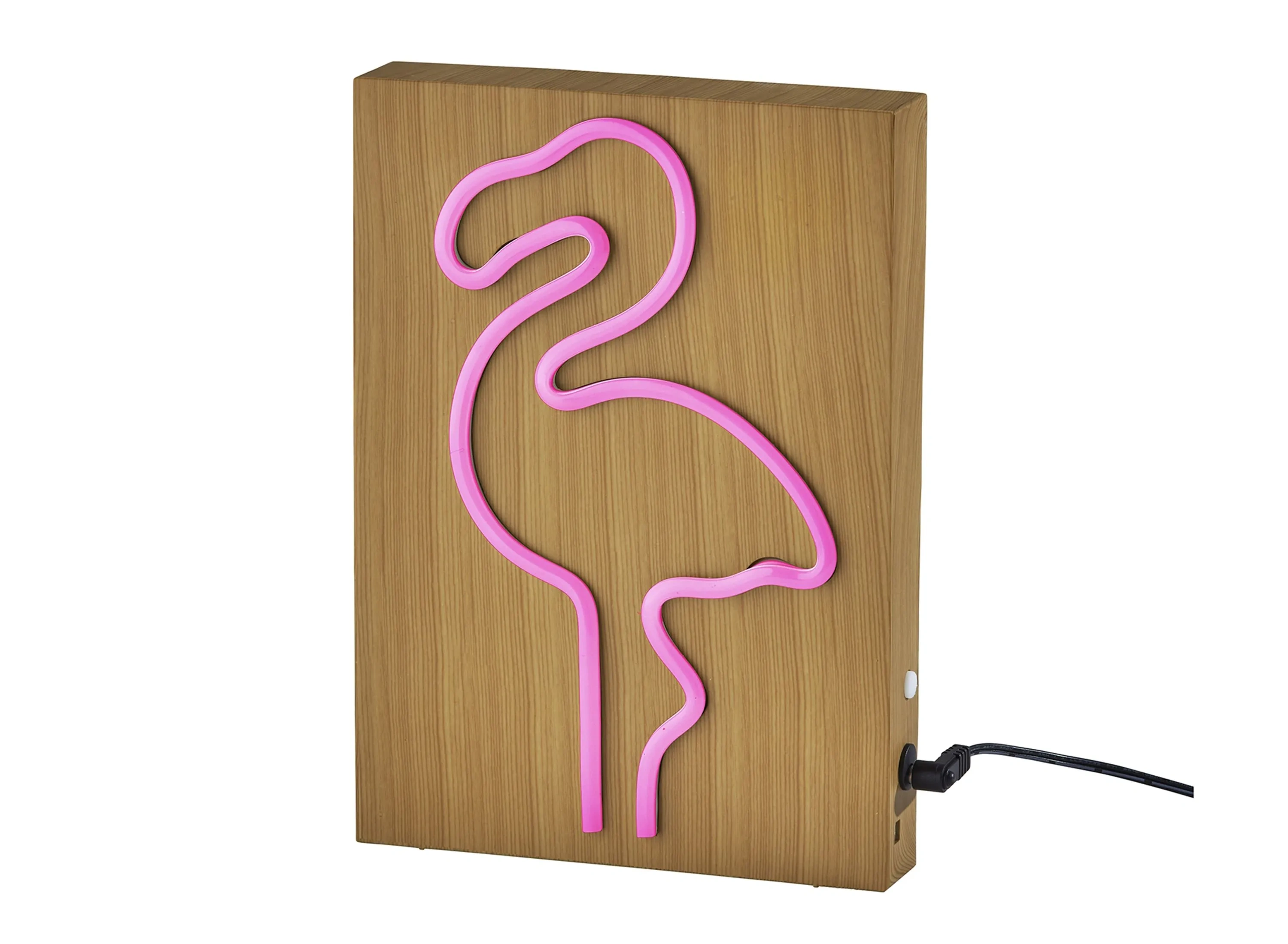 フラミンゴ ライトスタンド 平成 インテリア MADE in USA Wood Framed Neon Flamingo Table/Wall Lamp | Raymour & Flanigan