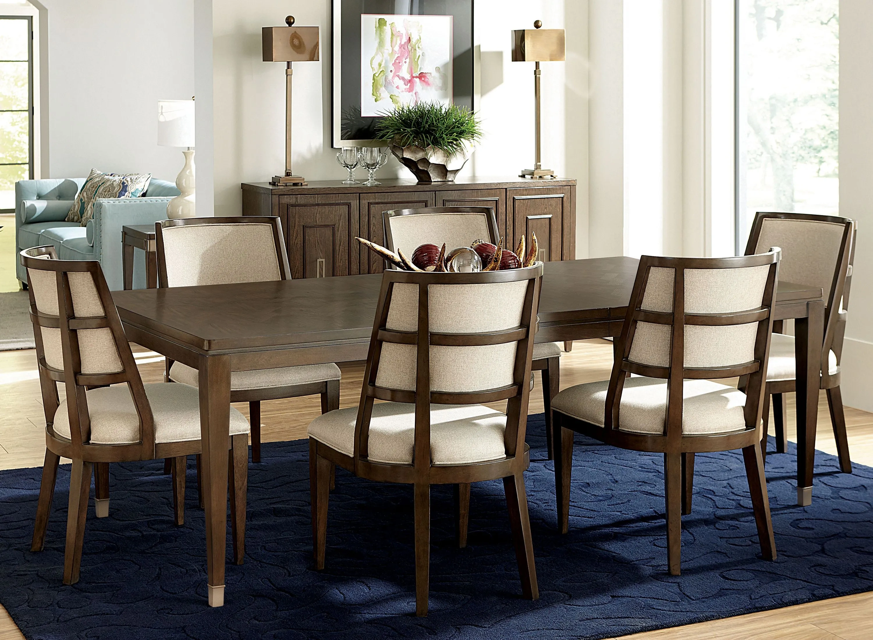 Huntington Park 7 pc Rectangle Dining Set Raymour Flanigan