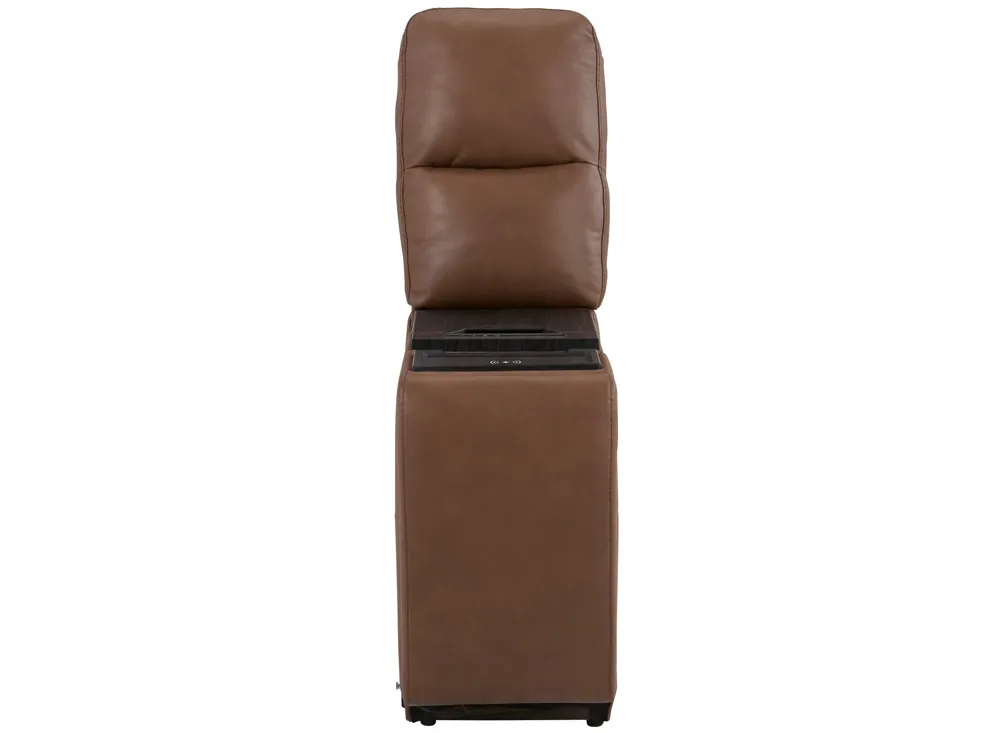 CRIMEファンボード ブラウン 6.2 Harbin Leather Cooler Console w/ Wireless Charging and Cupholder