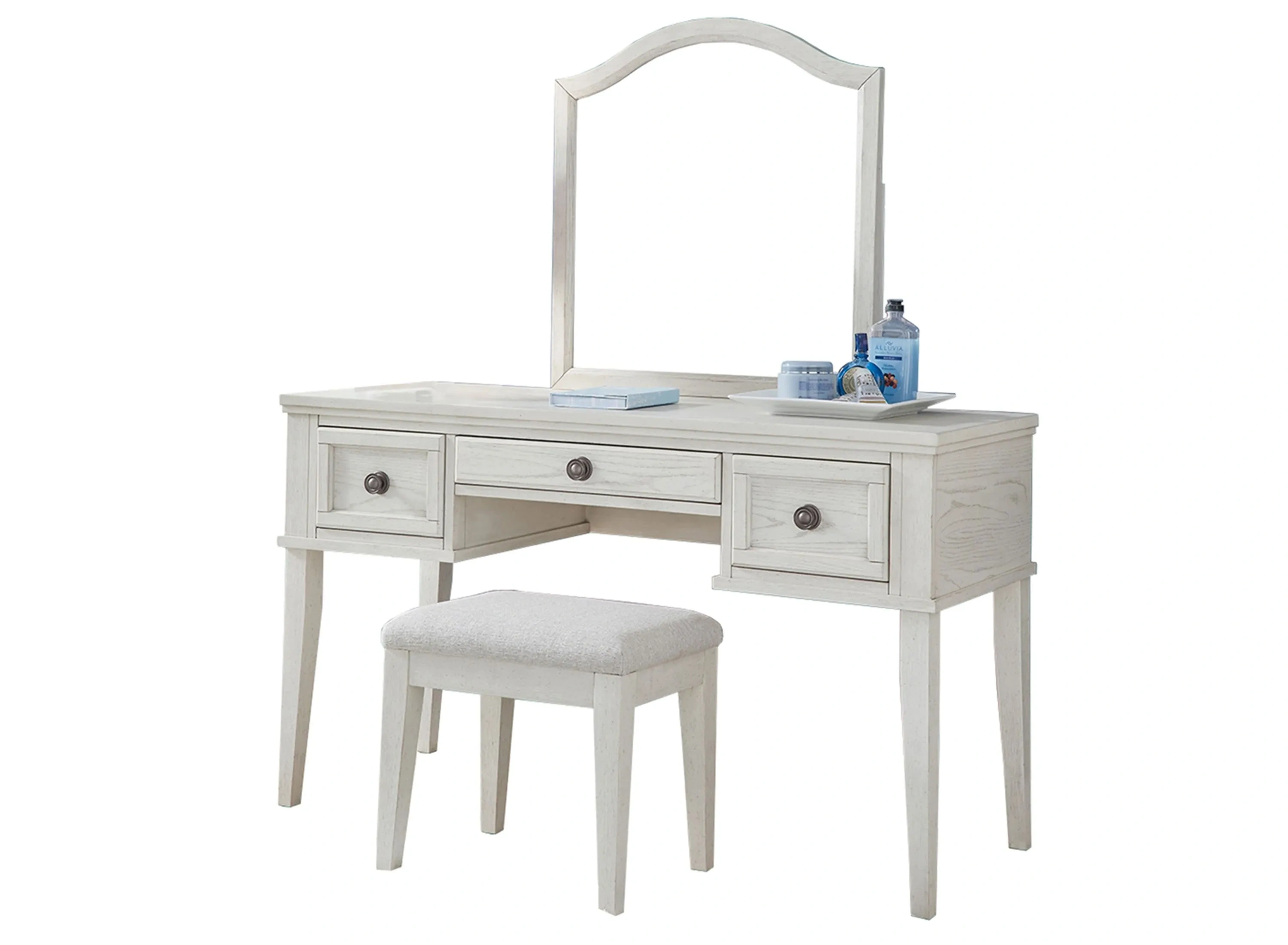 Robbinsdale Mirrored Vanity with Bench