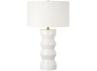 Marion Ribbed Table Lamp Matte White Product_Grid_Image