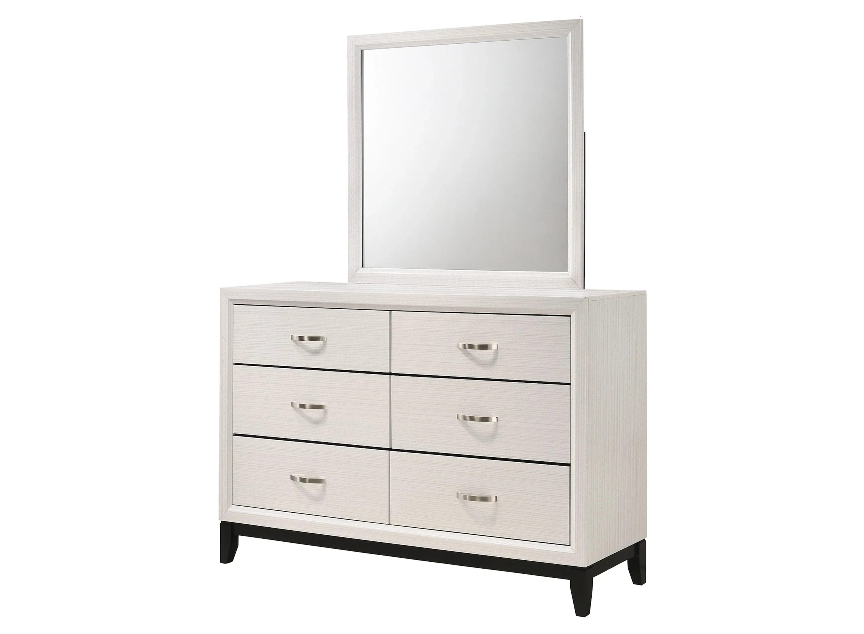 white dresser drawers with mirror Lexington Cottage Dresser with Hidden Drawer Mirror in White – The Furniture  Space main image 1