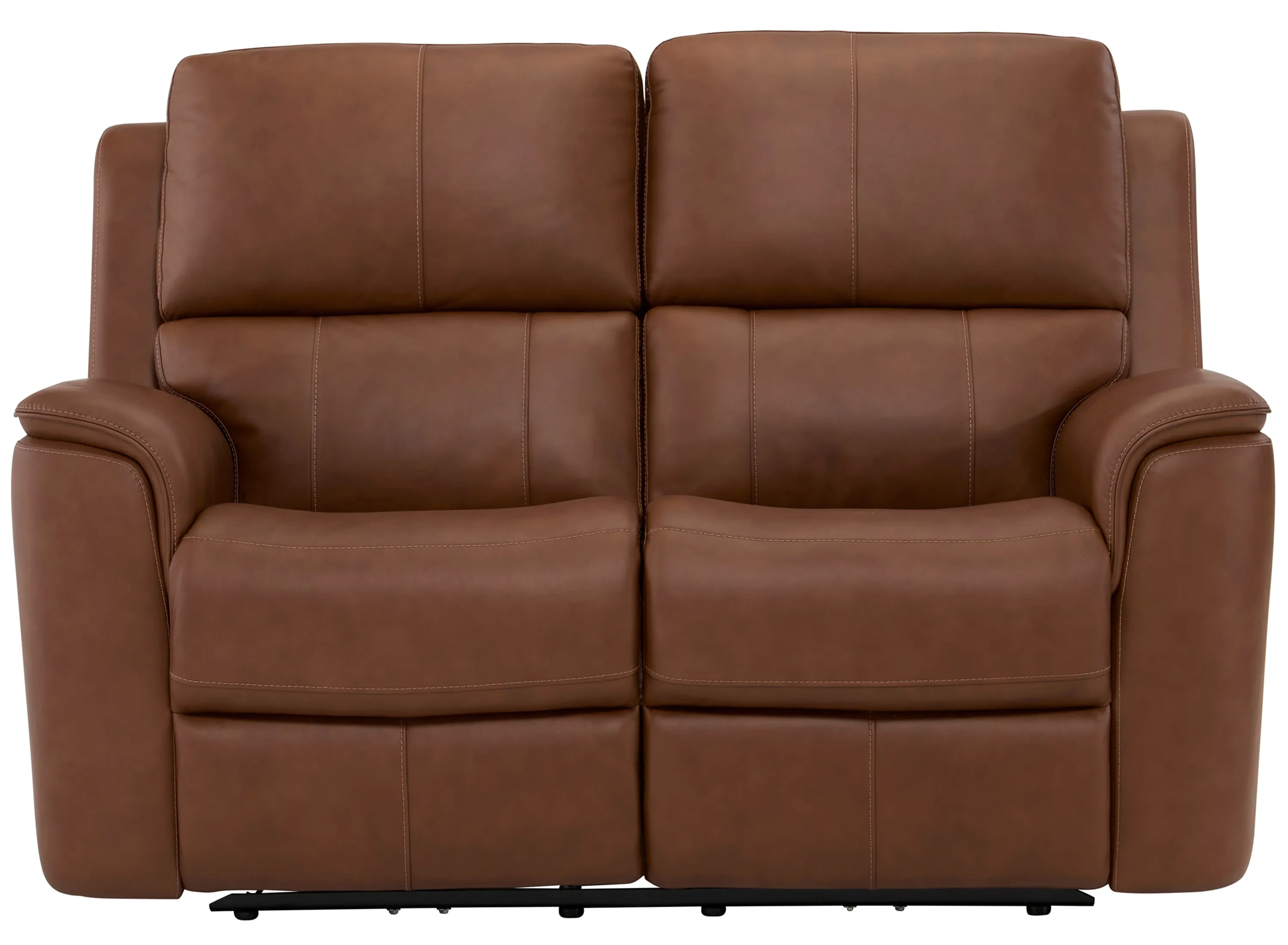 Henrick Triple Power Leather Loveseat | Raymour & Flanigan