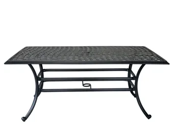 Halston Outdoor Rectangle Dining Table Espresso Brown Product_Grid_Image