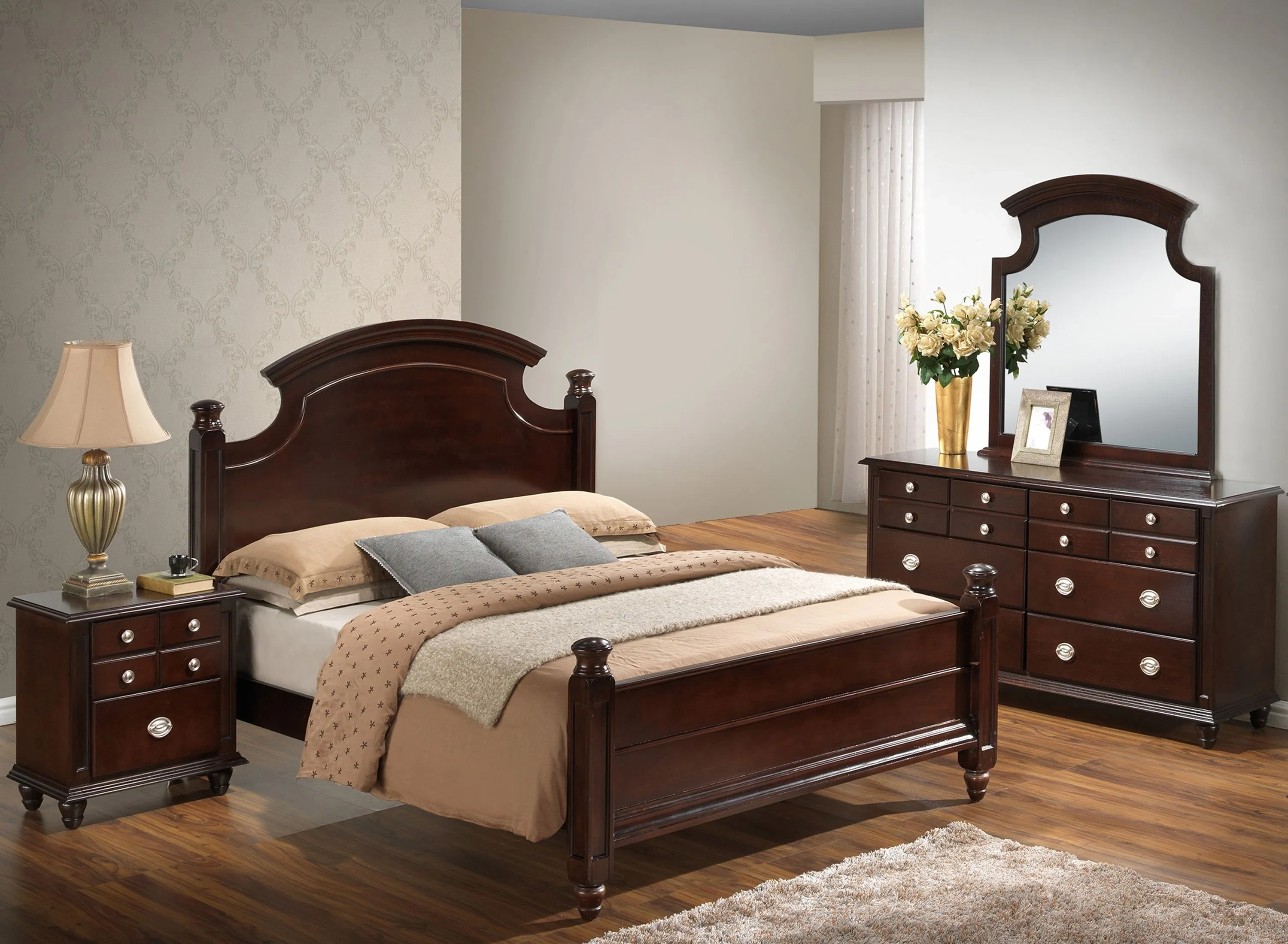 Summit 4-pc. Post Bedroom Set | Raymour & Flanigan