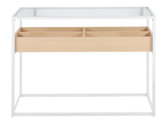 Displar Console Table White Steel, Natural Wood Product_Grid_Image
