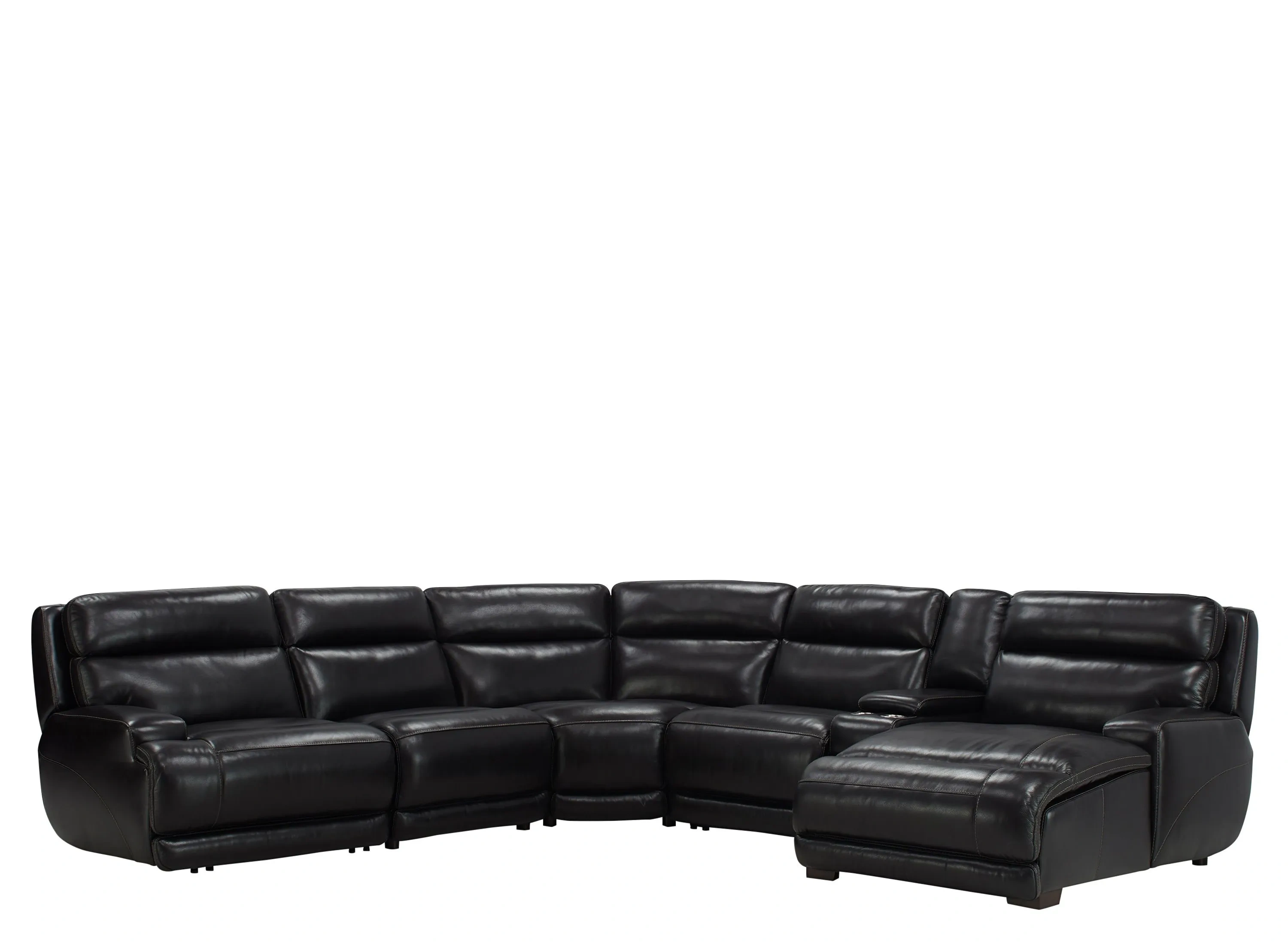 Tompkins Leather 6 pc. Sectional Raymour Flanigan