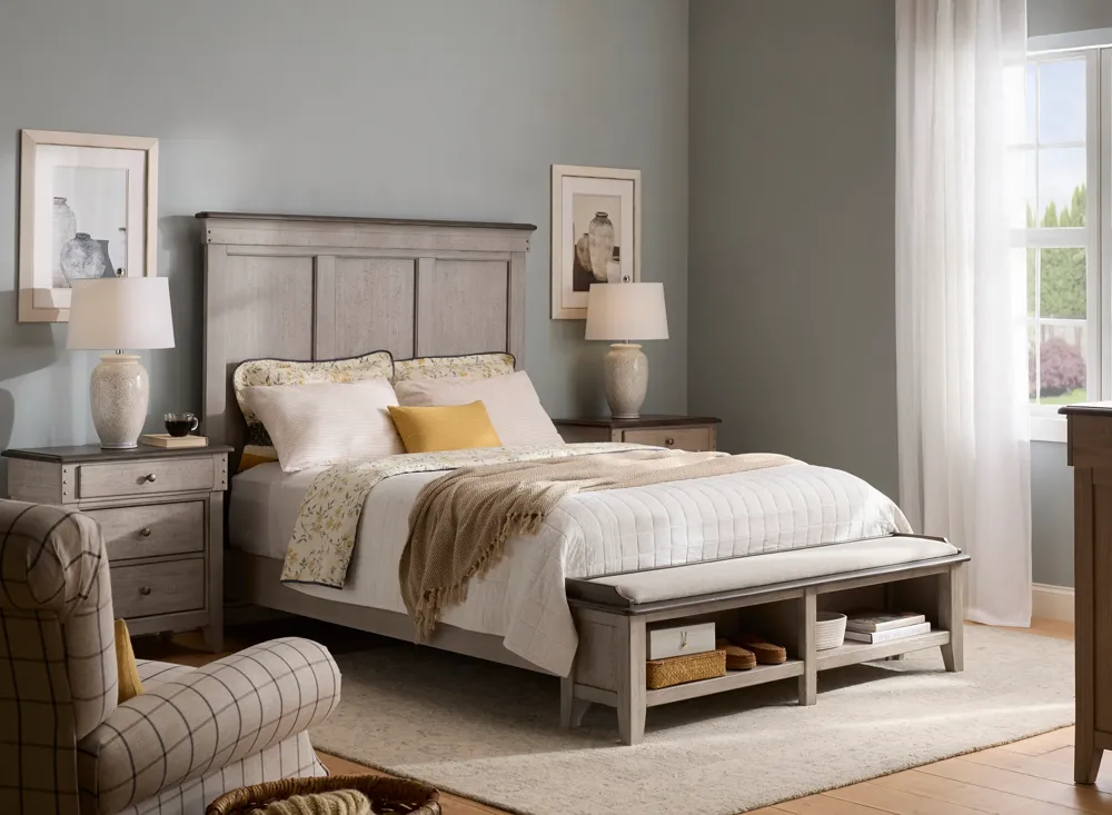 Campbell 4-pc. Panel Storage Bedroom Set | Raymour & Flanigan