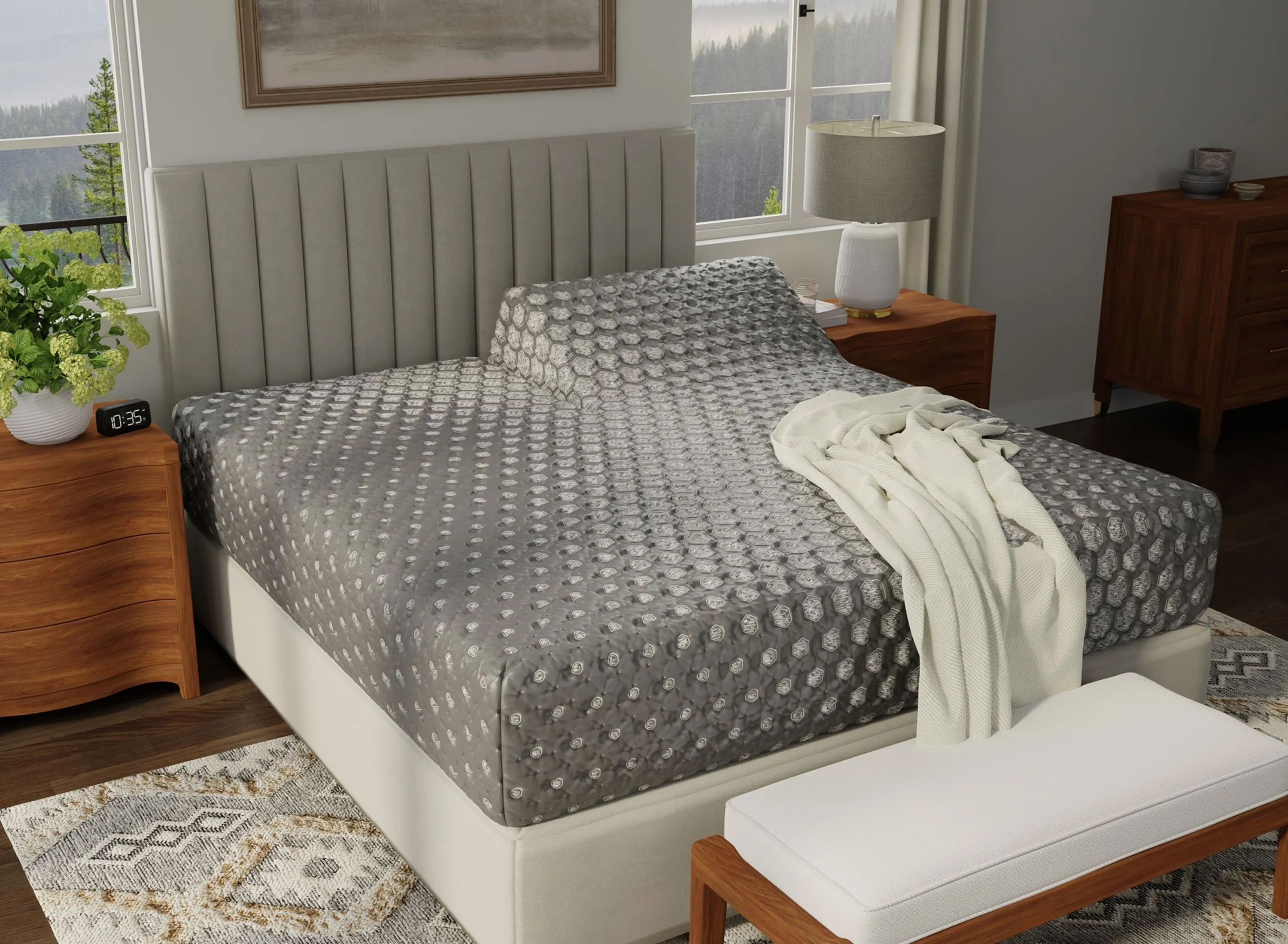 Smart Life by King Koil Onyx Wired Adjustable Comfort Split