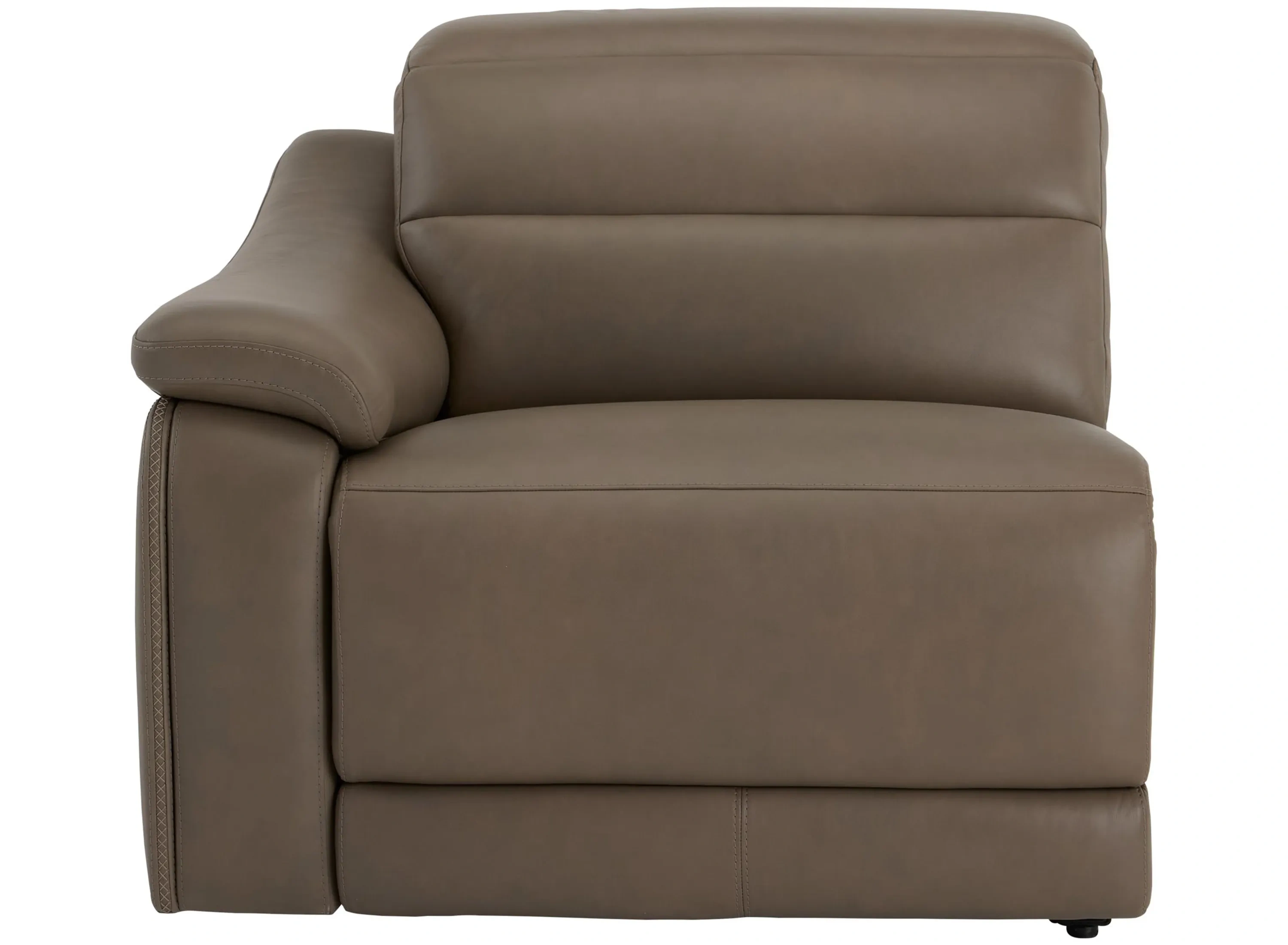 Tucker Left Arm Facing Triple Power Leather Recliner | Raymour