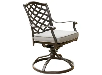 Halston Outdoor Dining Swivel Chair Set of 2 Natural & Beige Product_Grid_Image