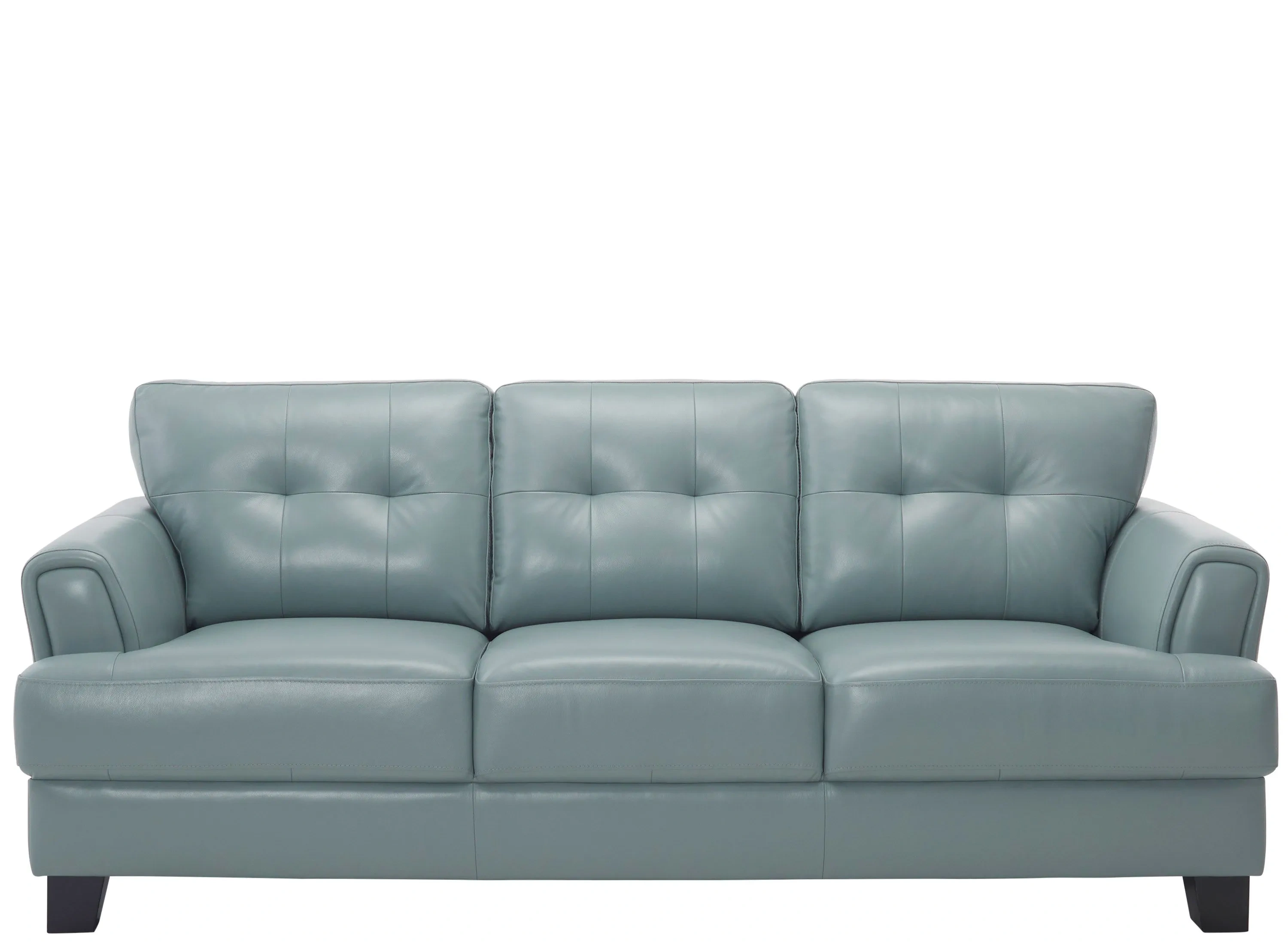 Sea green leather sofa discount