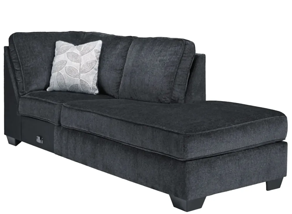 Adelson Chenille Right Arm Facing Chaise | Raymour & Flanigan