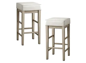 Josie 30" Height Square Stool (Set of 2) White Product_Grid_Image