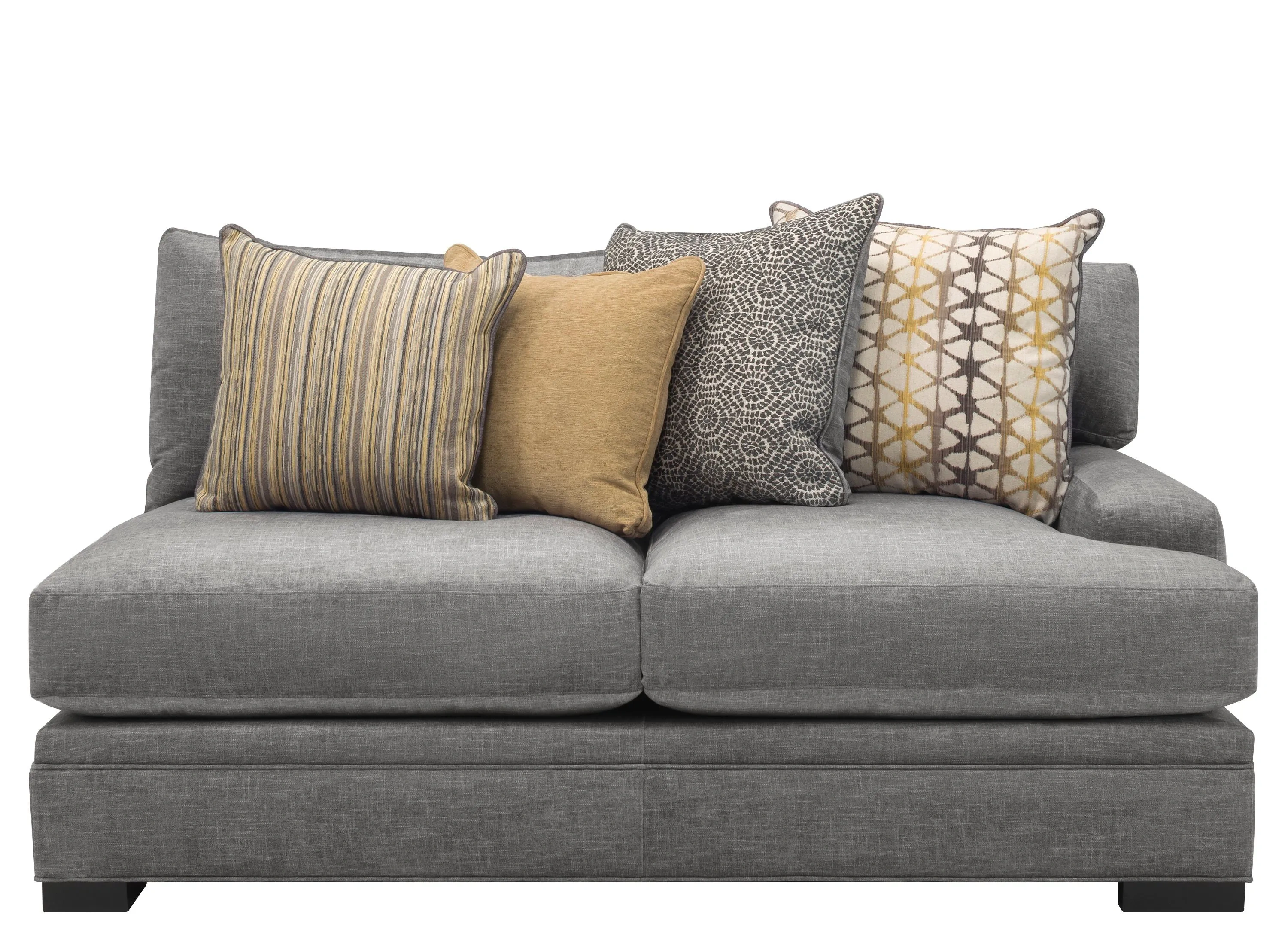 FAITH ラメラーモード ×2 Bayside Microfiber Right Arm Facing Loveseat| Raymour & Flanigan