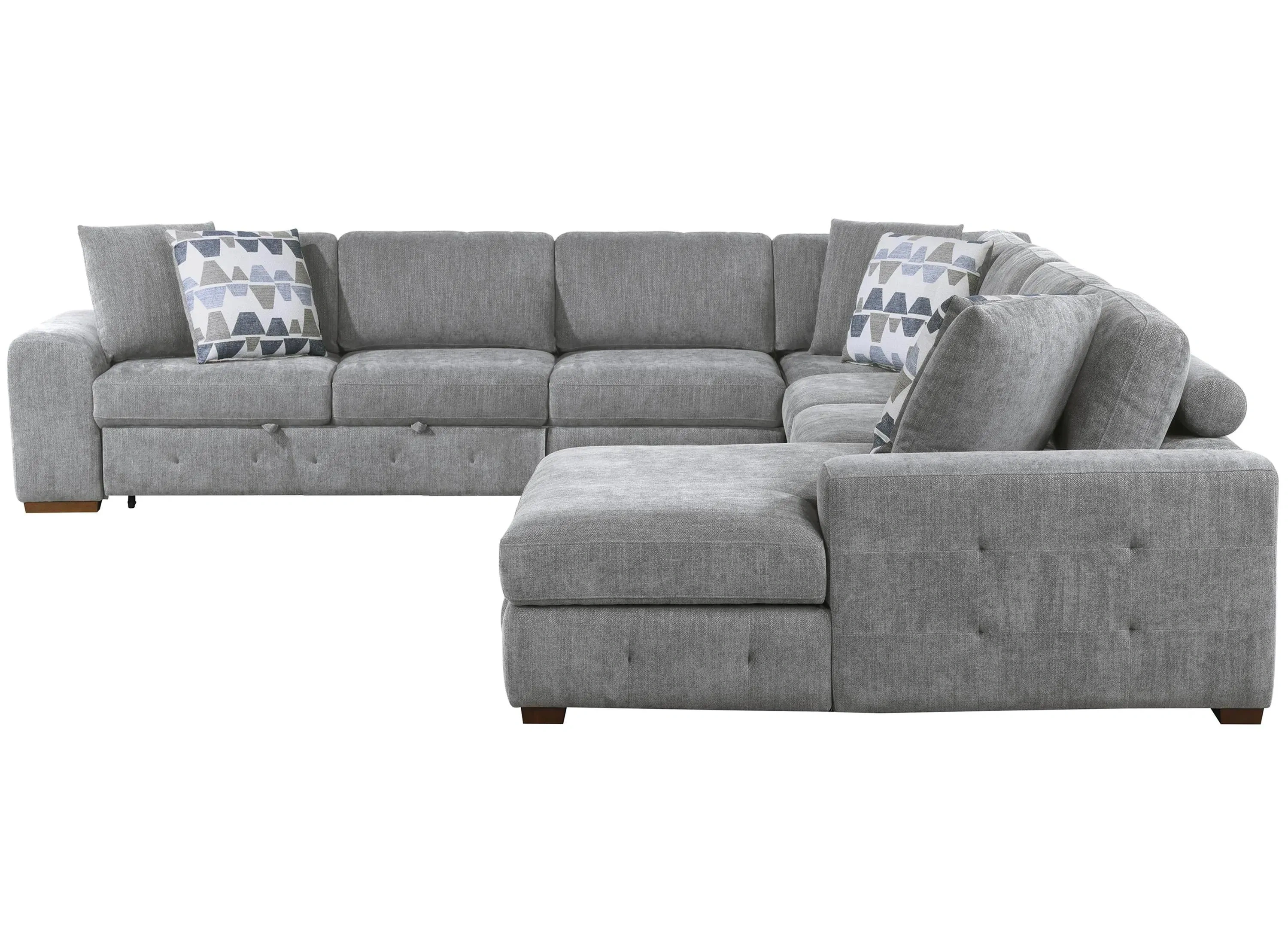 Dolman 5-pc. Sectional with Pop-Up Sleeper | Raymour & Flanigan