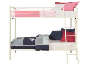 Atwater Living Eeva Twin over Twin Metal Bunk Bed White Product_Grid_Image