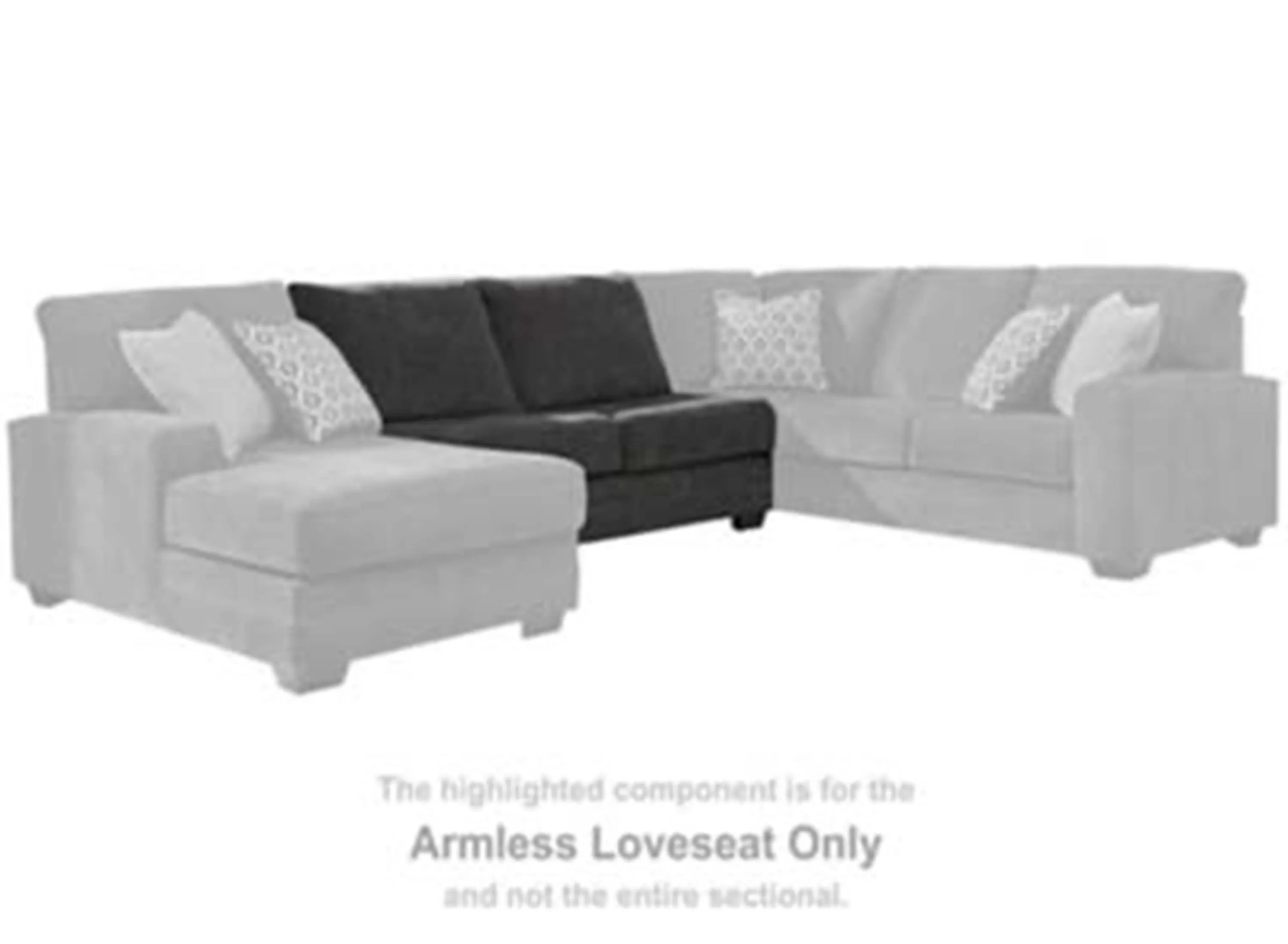 The Wetzel armless loveseat is a lovely contemporary piece that
