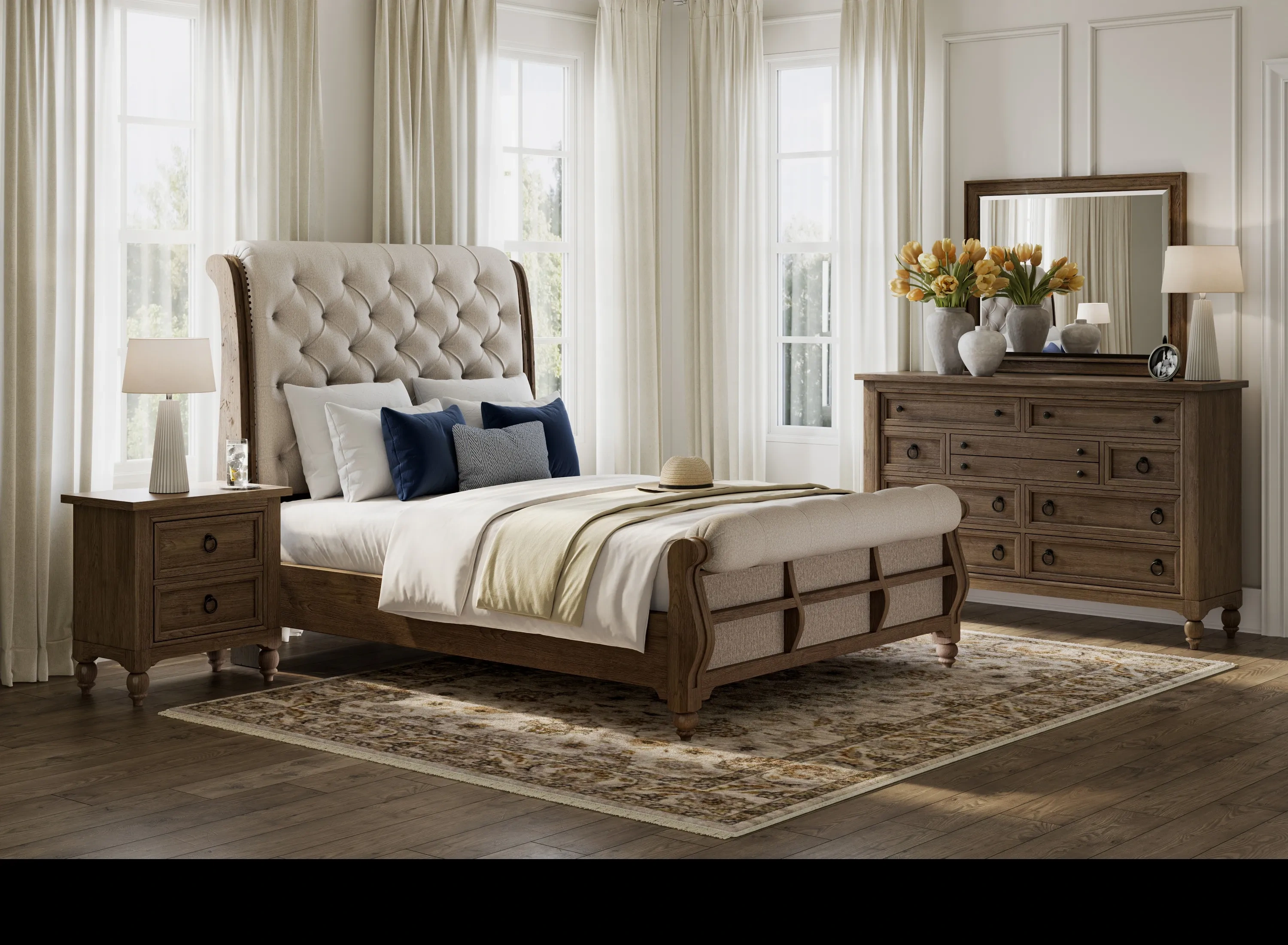 coventry tobacco bedroom set Coventry 4-pc. Bedroom Set