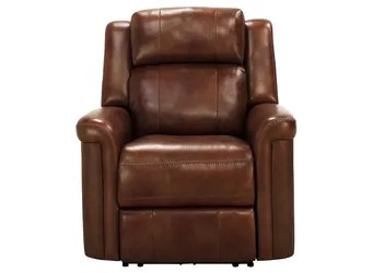 Henrick Triple Power Leather Swivel Glider Recliner | Raymour
