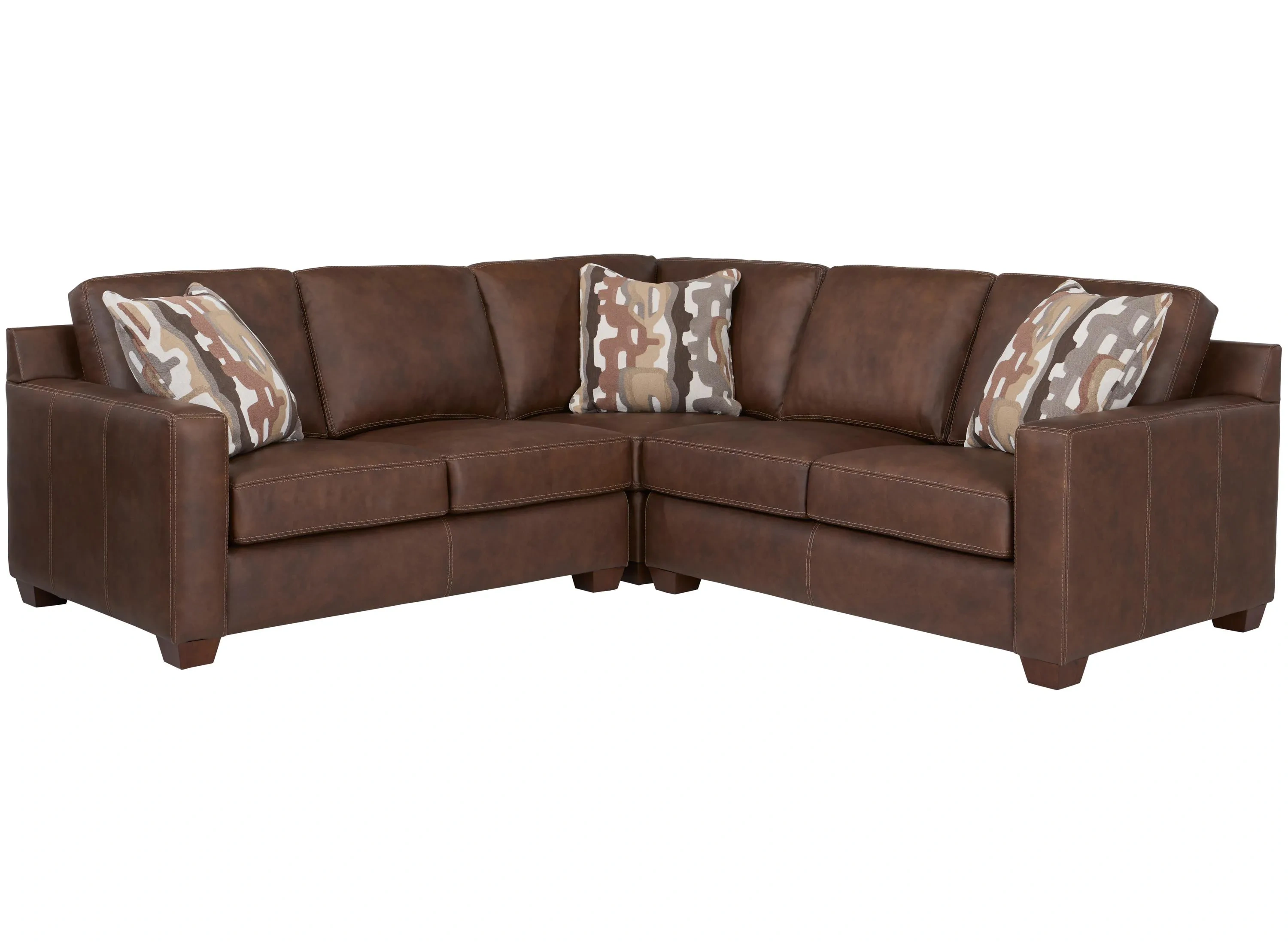 Quinton 3-pc. Leather Sectional | Raymour & Flanigan