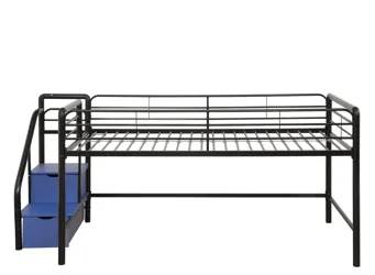 Sol Junior Twin Metal Bed with Storage Step  Product_Grid_Image