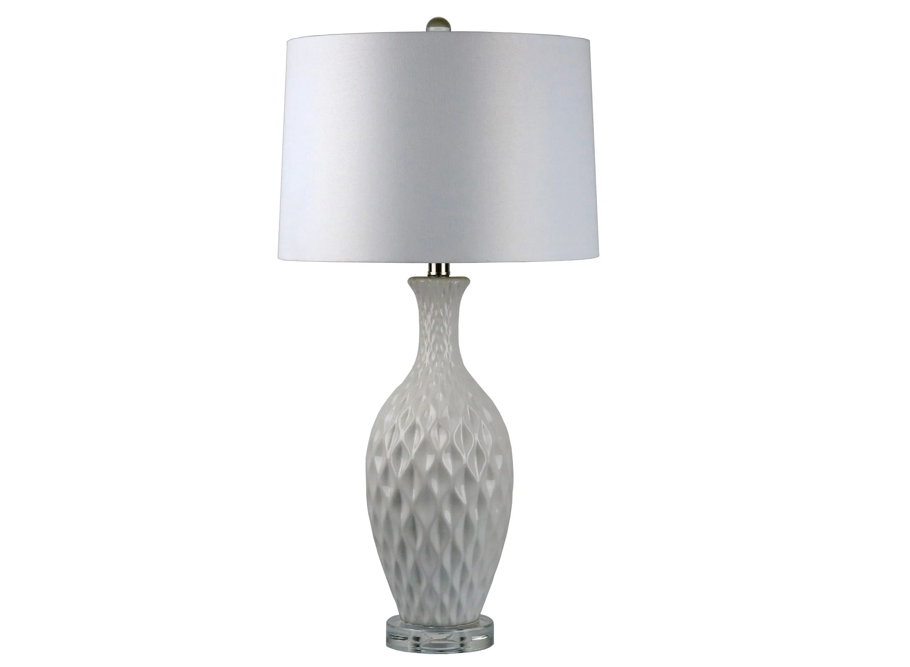 Honeycomb White Ceramic Table Lamp Raymour Flanigan