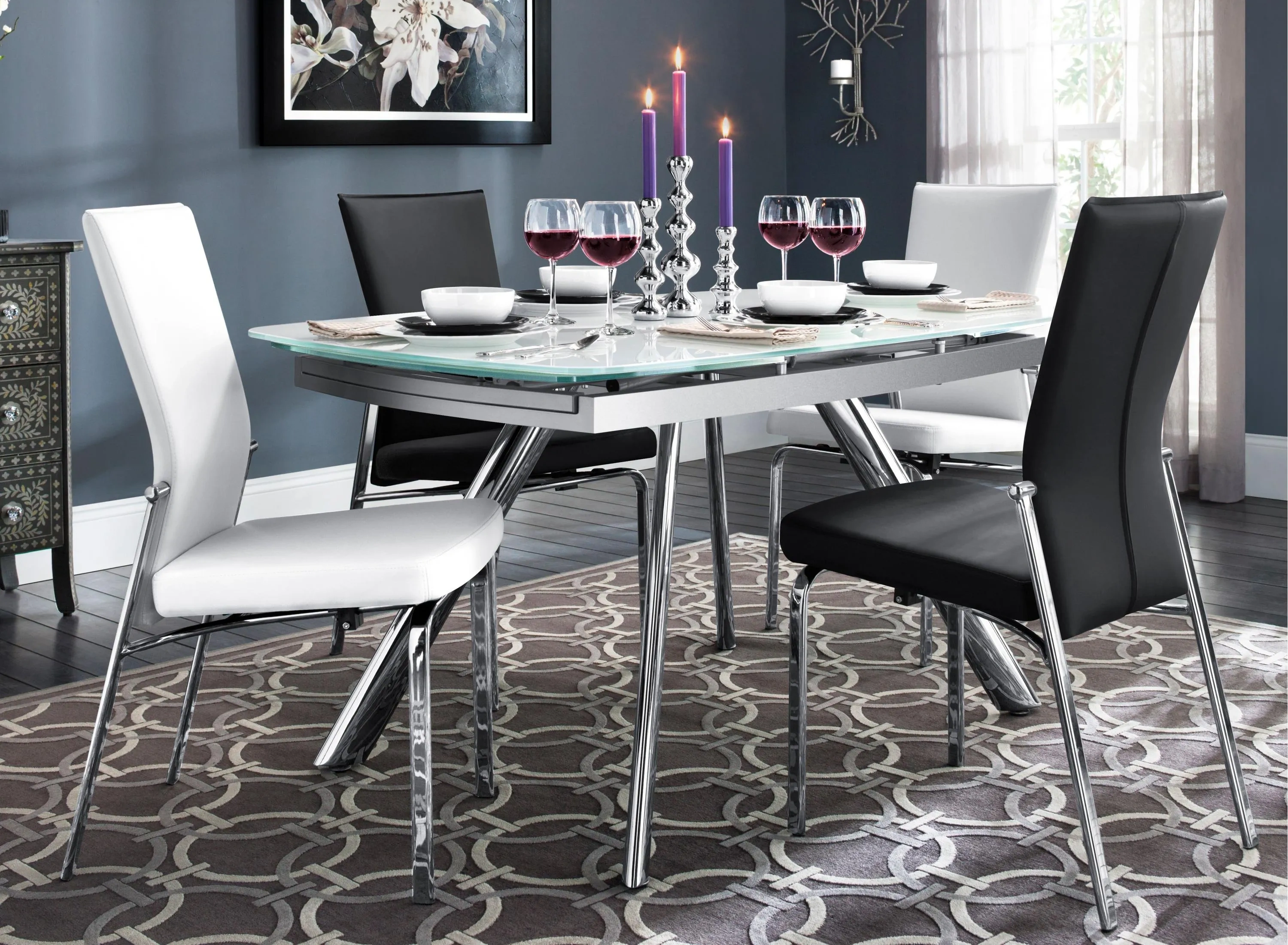 Paloma 5-pc. Glass Dining Set | Raymour & Flanigan