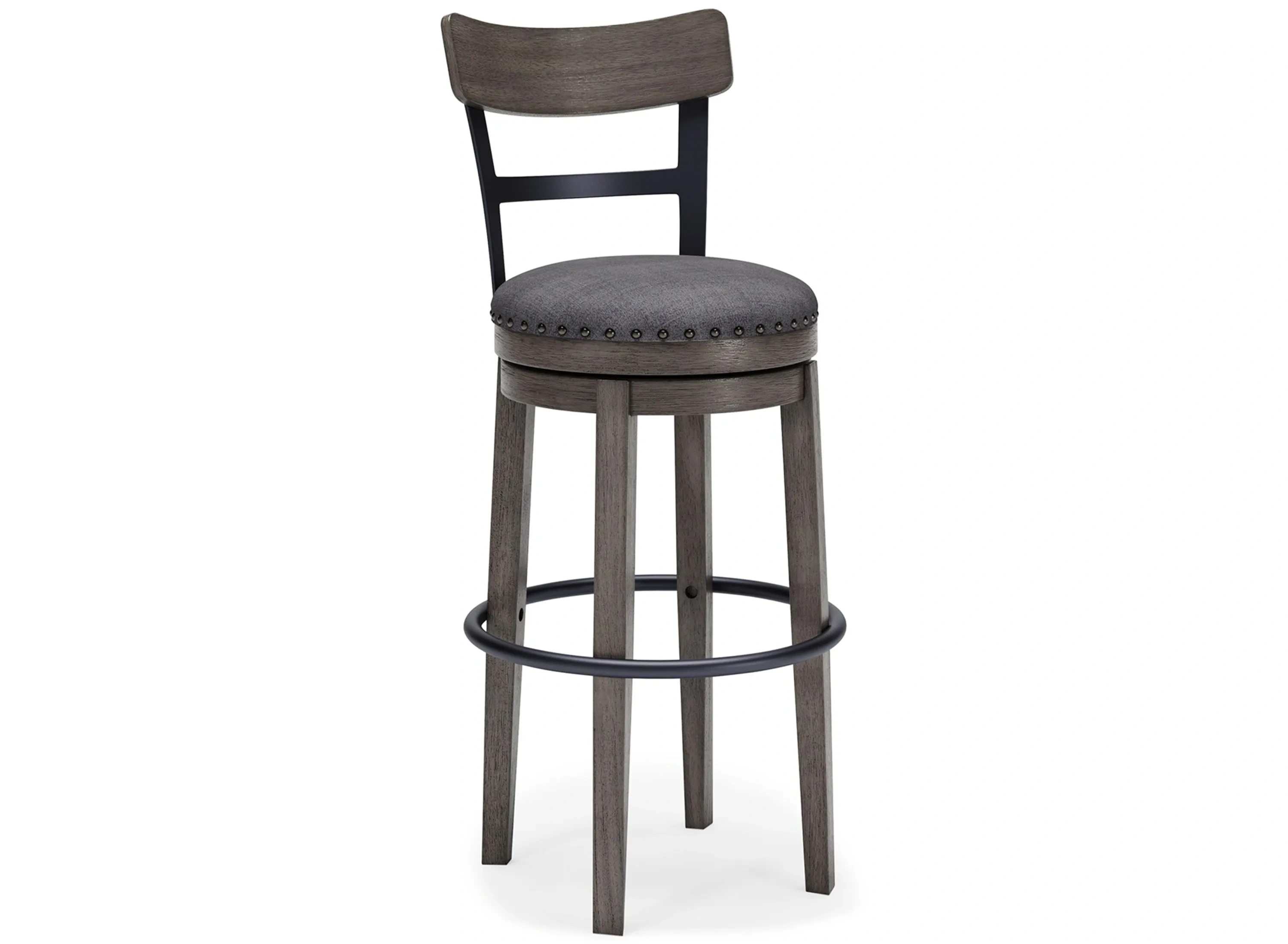 Nash Bar-Height Upholstered Swivel Stool Raymour Flanigan