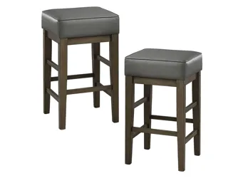 Josie 26" Height Square Stool (Set of 2) Gray Product_Grid_Image