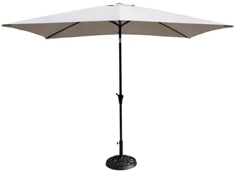 1.25 inch pole patio umbrella Sunnydaze Outdoor with Tilt & Crank, Beige, 7.5ft and outdoor space Pure Garden 2.4 lbs. Stainless-Steel