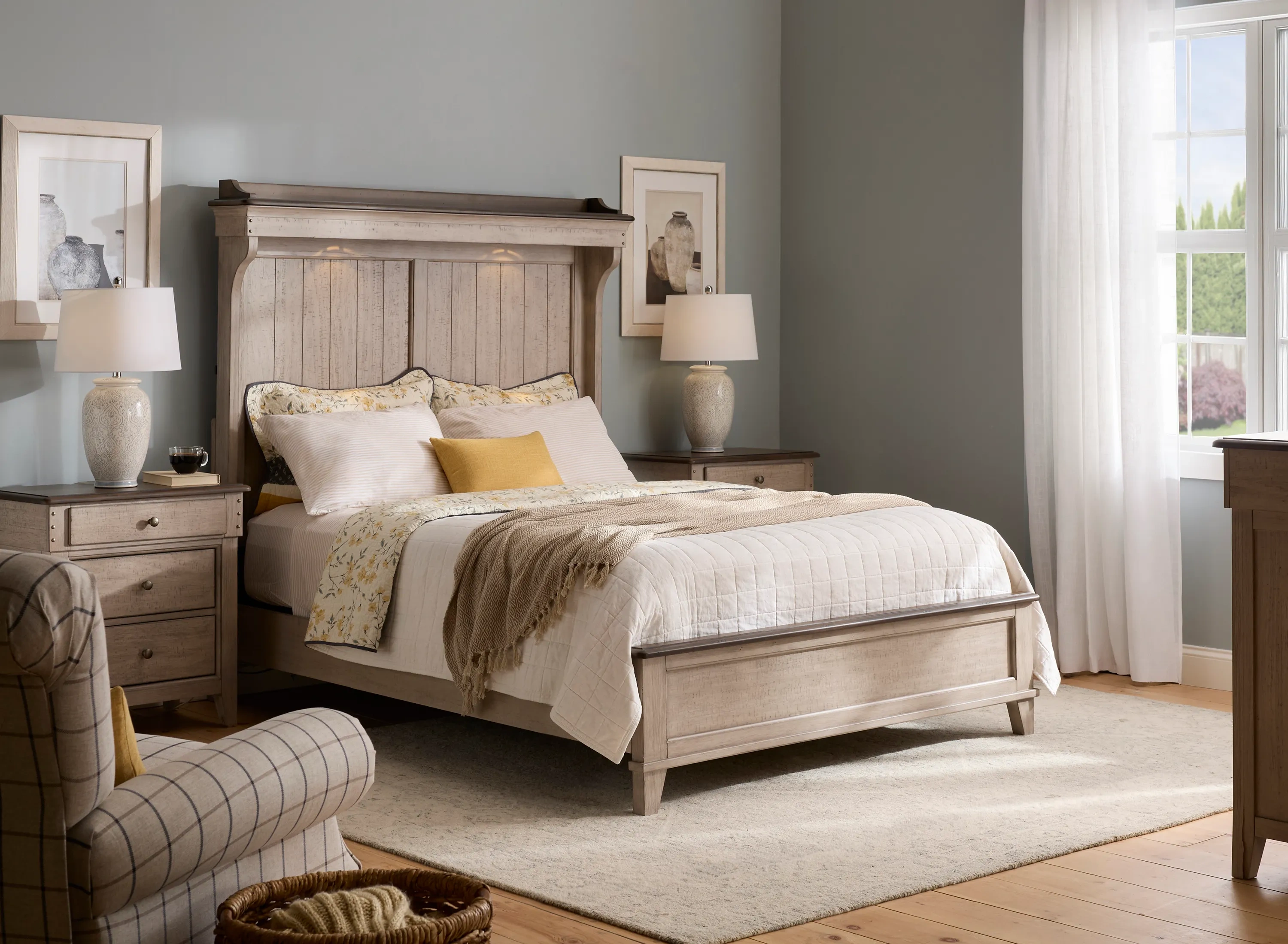 Campbell 4-pc. Mantel Panel Bedroom Set | Raymour & Flanigan