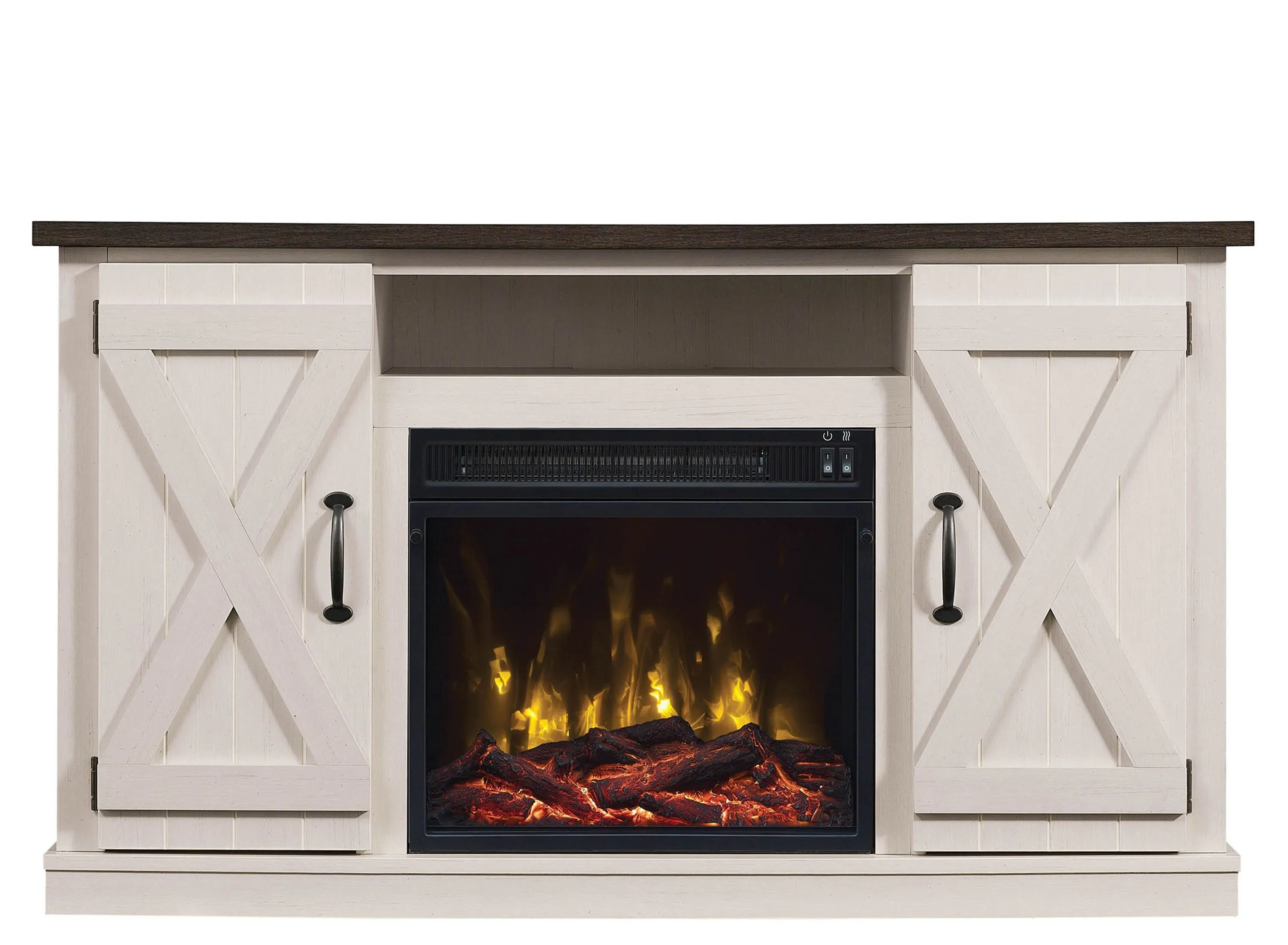 Cottonwood TV Console with Electric Fireplace
