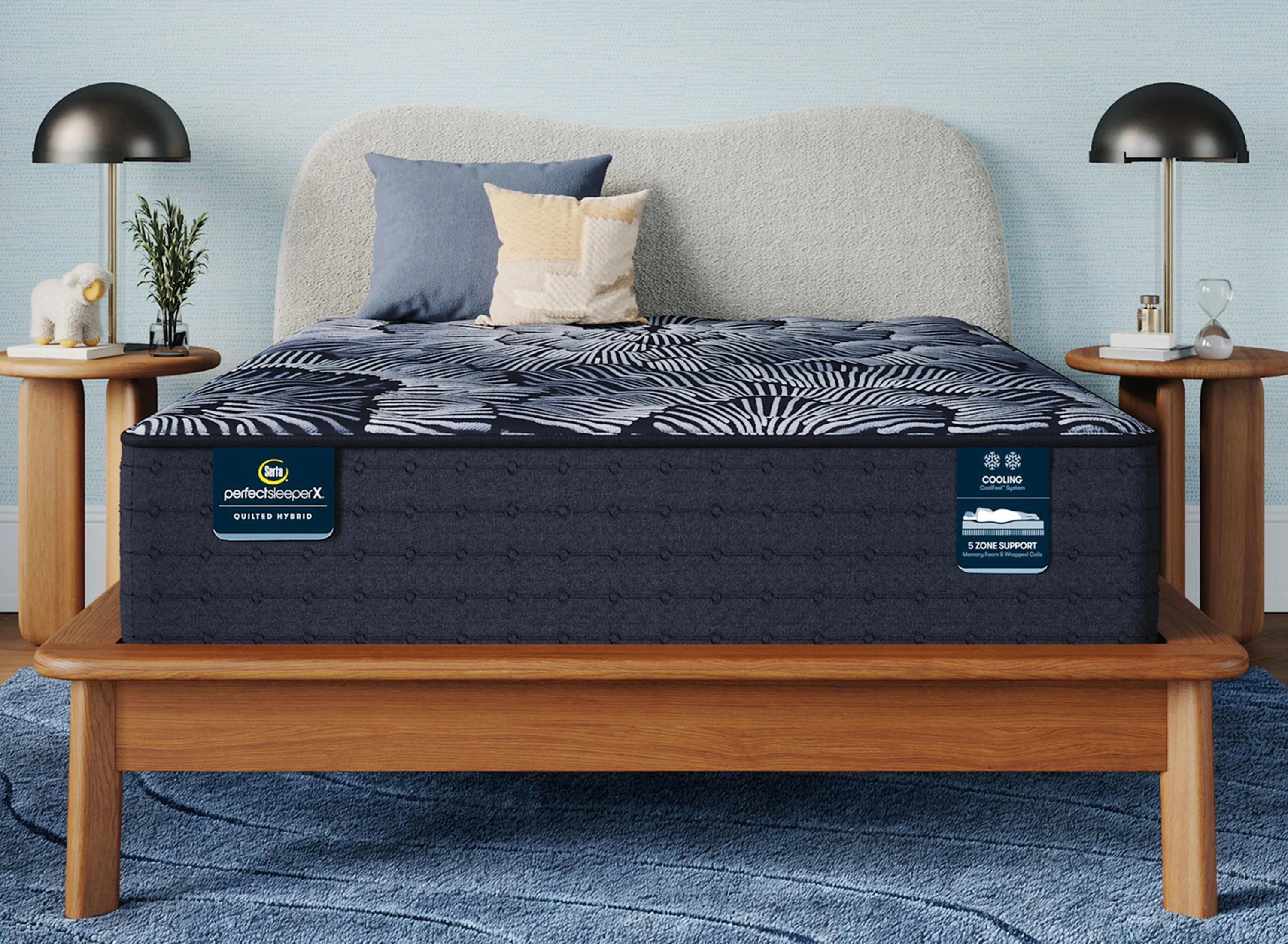 SUPER SHRUB SUPPLY AURORADOWN XL ネイビー Serta Perfect Sleeper X Excelled Plush Mattress | Raymour & Flanigan