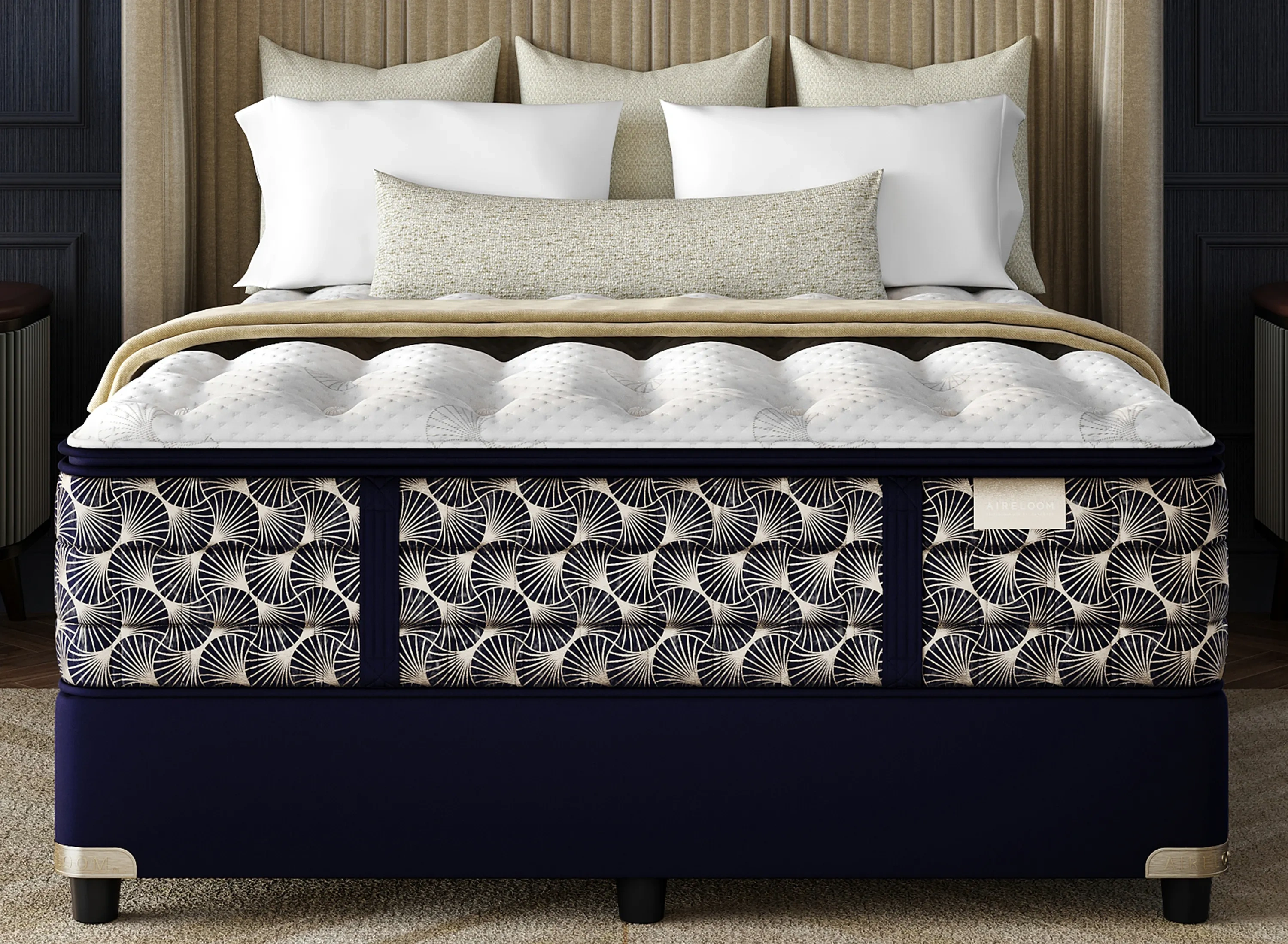 【美品】OMMO PREMIUM QUILTING MA-1 BLACK38 Aireloom Pure Luxury Santa Barbara Plush Pillowtop Mattress