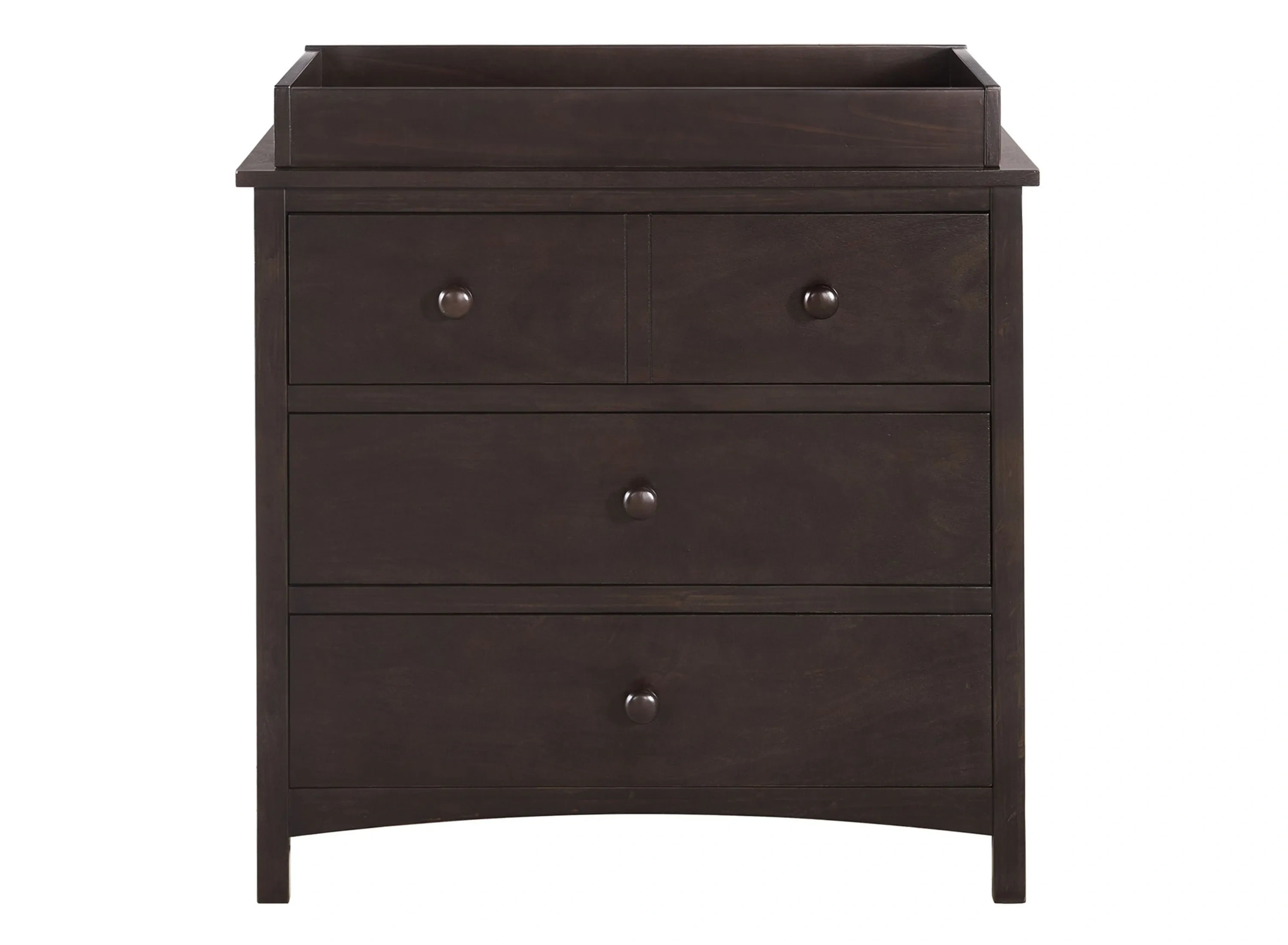 childrens black dresser Bodie 54" Ebonized Black Wood Wide 8-Drawer Kids Dresser