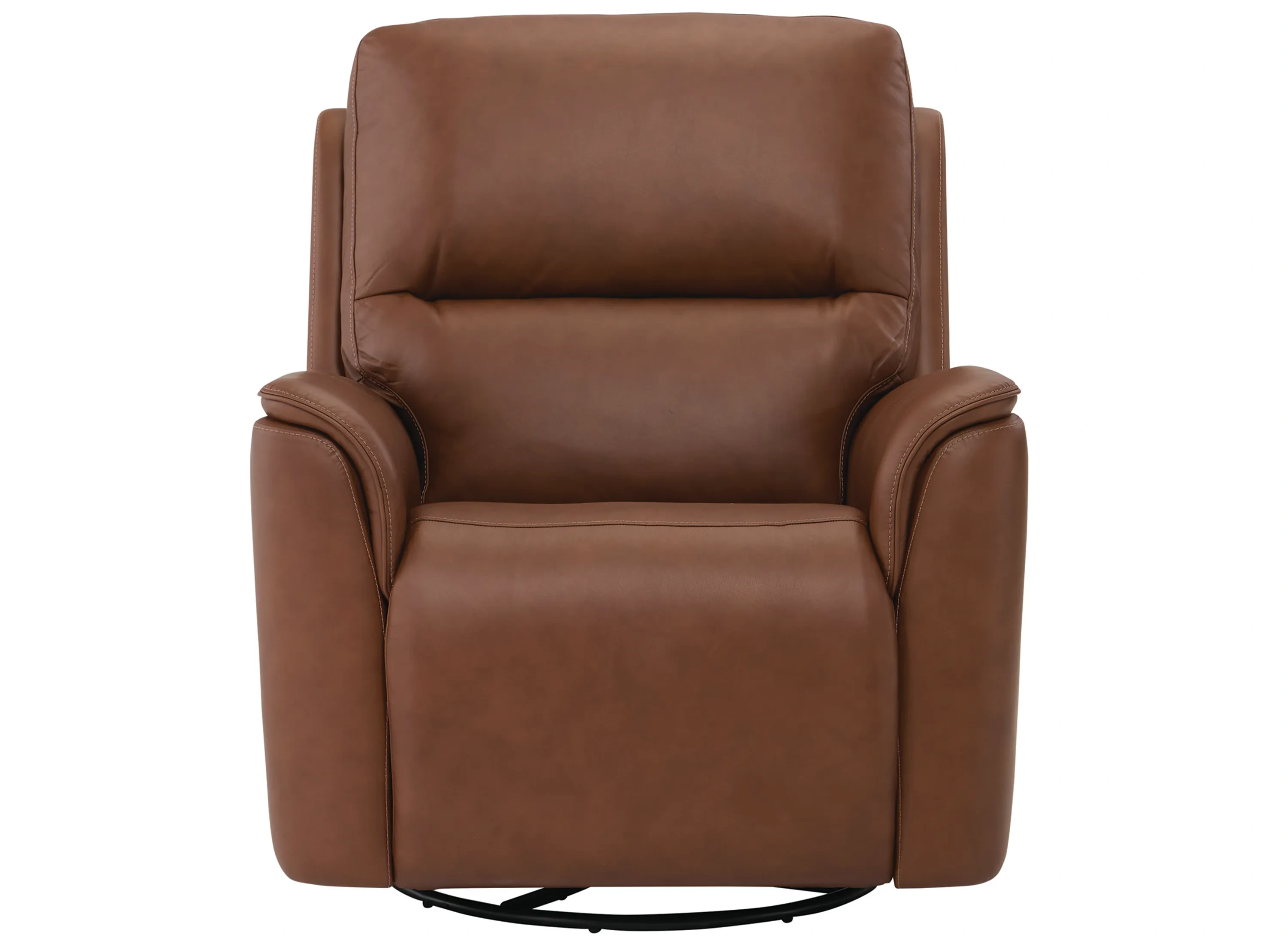 Henrick Triple Power Leather Swivel Glider Recliner | Raymour
