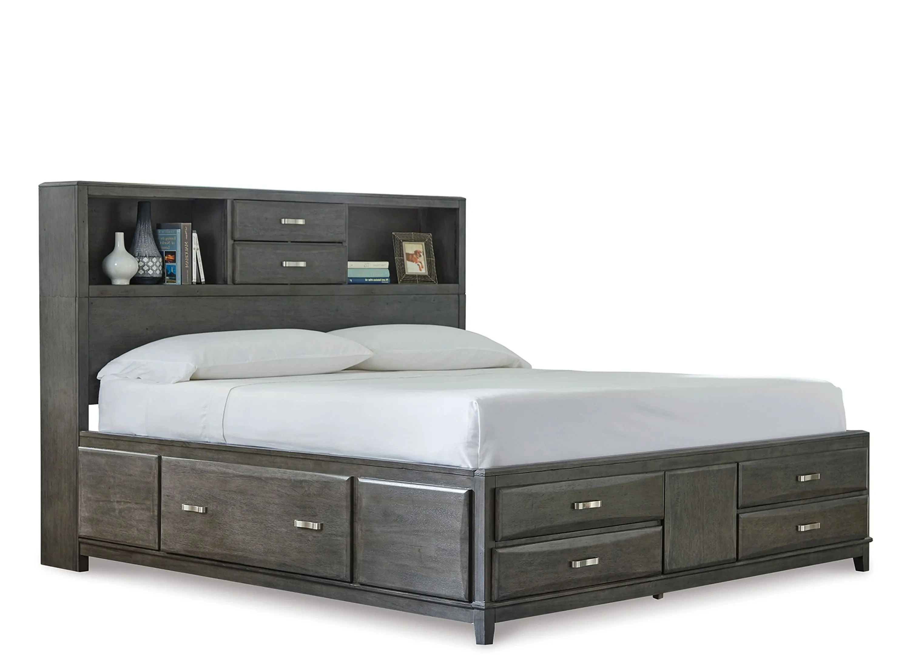 Caitbrook King Storage Bed with 8 Drawers | Raymour & Flanigan