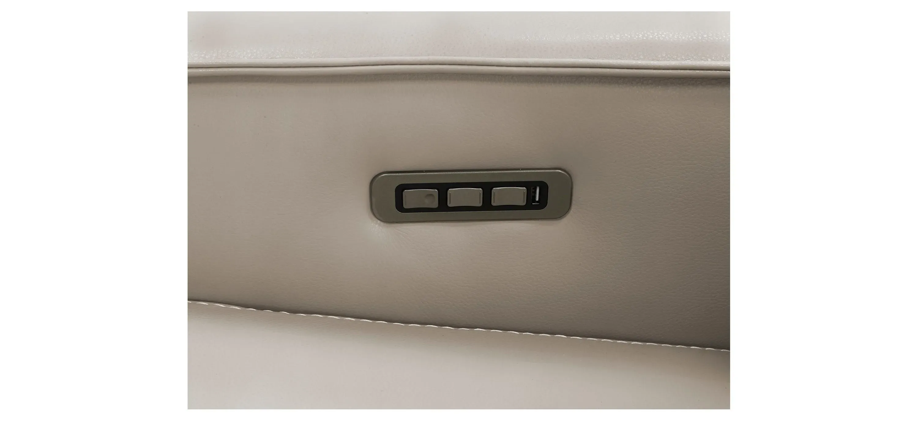 Beckett Power Sofa with Power Headrest and Power Lumbar Ivory Product_Swatch_Detail_Image