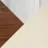 Chrome Metal, Walnut Wood, Cream PU
