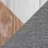 Chrome Metal, Whitewashed Wood, Grey Fabric