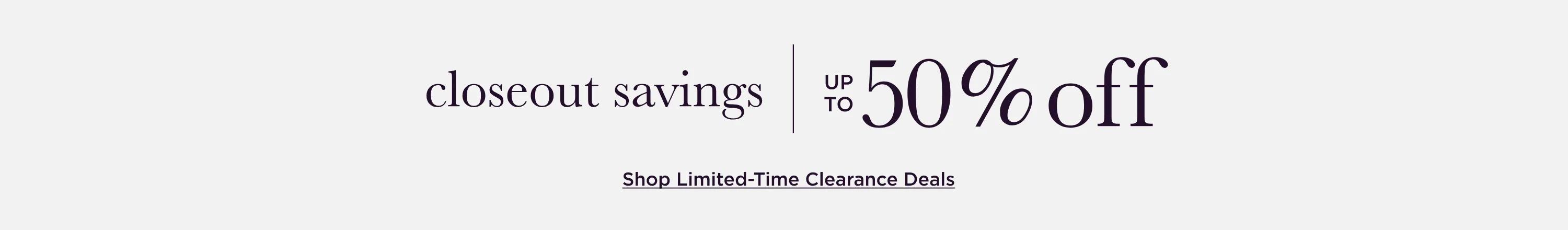 closeout savings