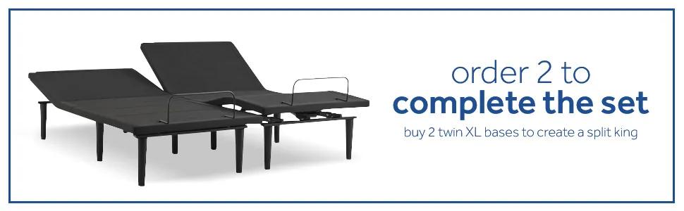 Order 2 to Complete the Set - Buy 2 Twin XL bases to create a split king
